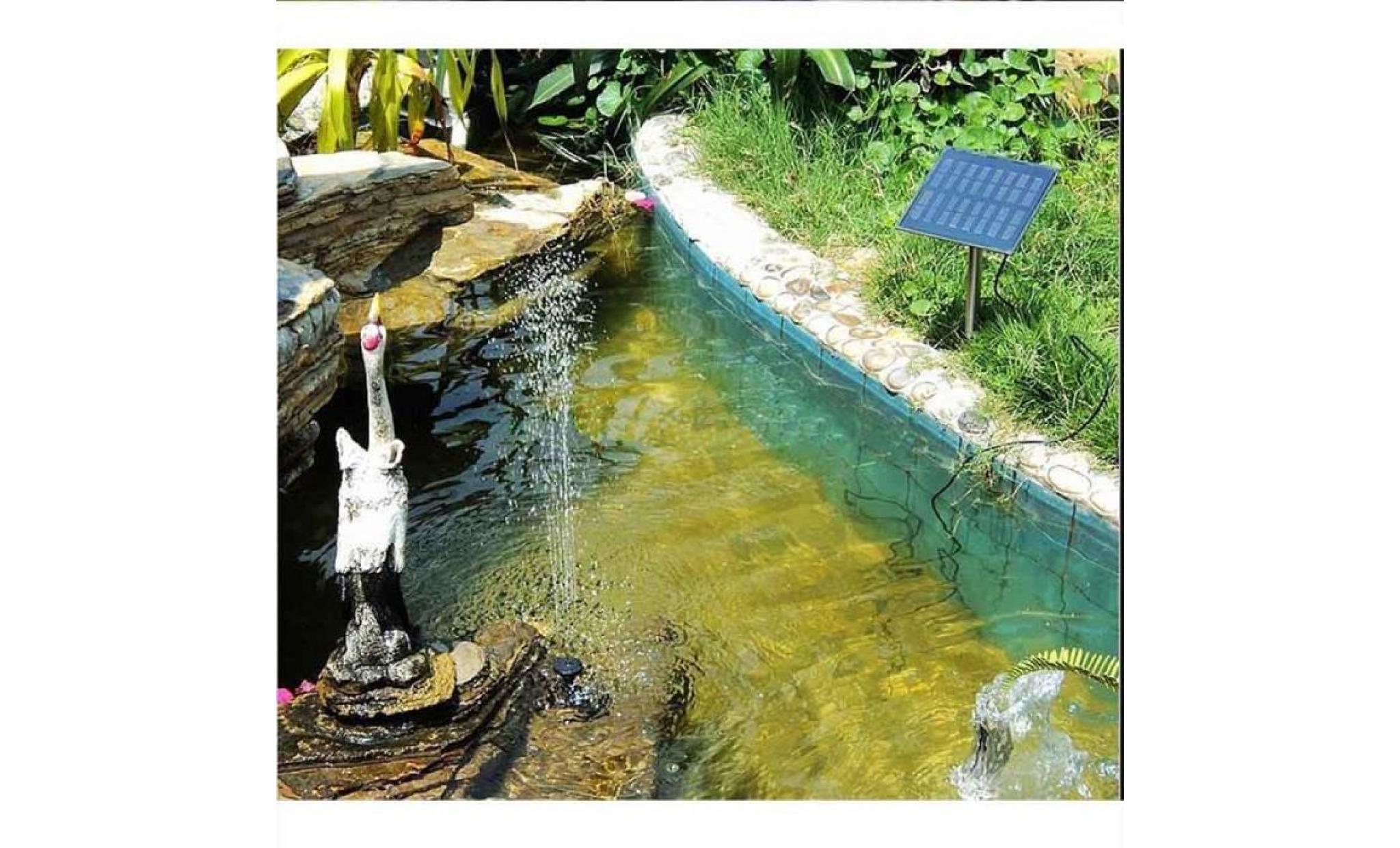 1.4w solar pump & fountain kit, pompe à eau avoir 4 différentes buses panneau solaire pour jardin fontaines d'étang, pas cher