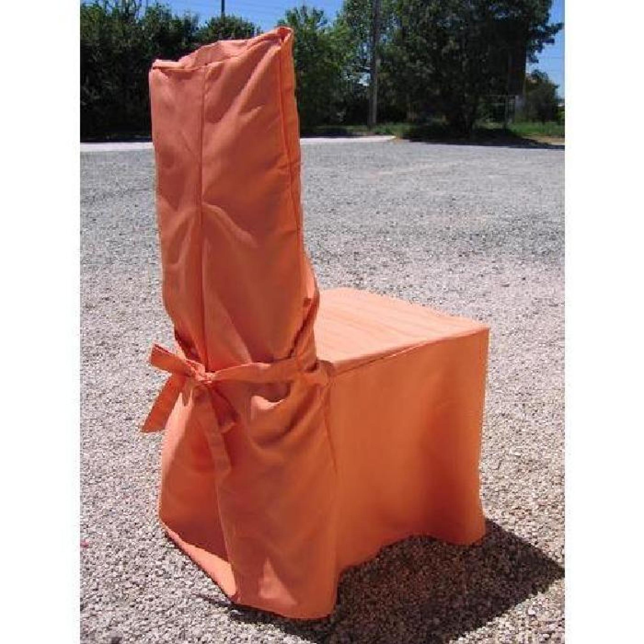 1 housse de chaise orange