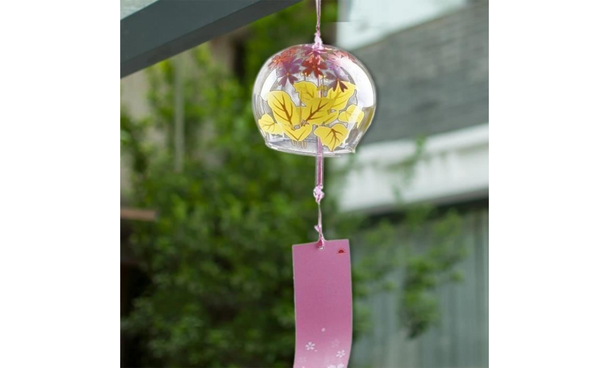 1 pc date japonais style mode verre vent carillon suspendus décoration verre à la maison vent cloches pas cher