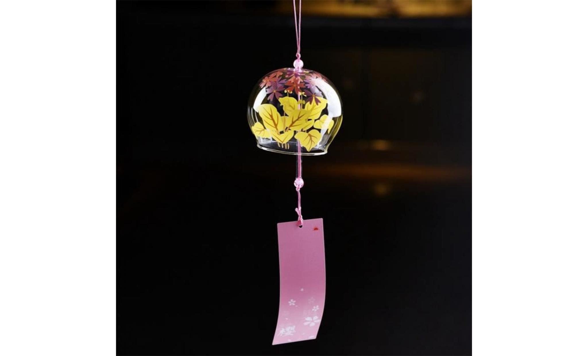 1 pc date japonais style mode verre vent carillon suspendus décoration verre à la maison vent cloches pas cher