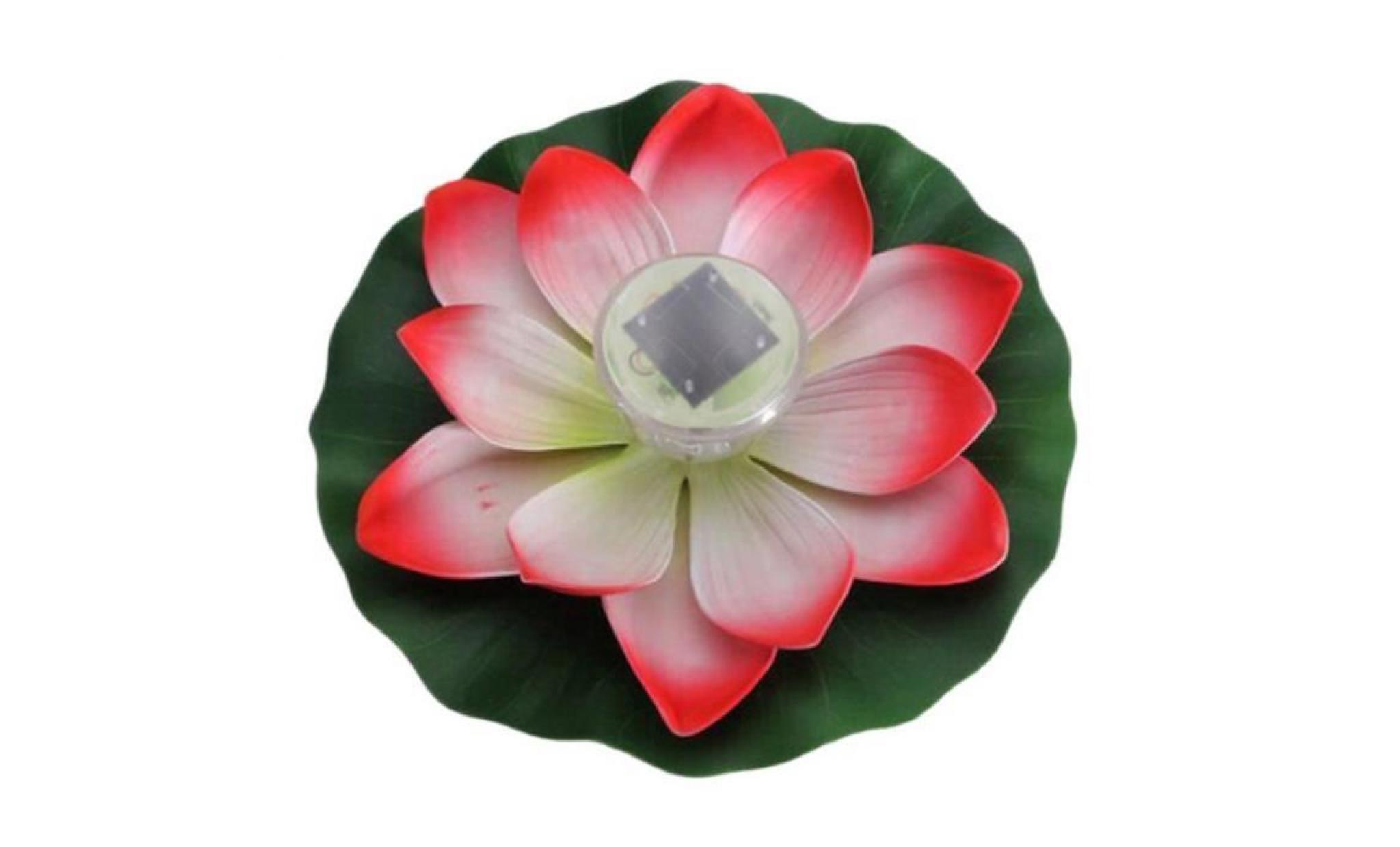 1 pcs rose lotus fleur forme solaire puissance lumière d'eau flottante extérieure étanche led lampe pour jardin d'étang de la