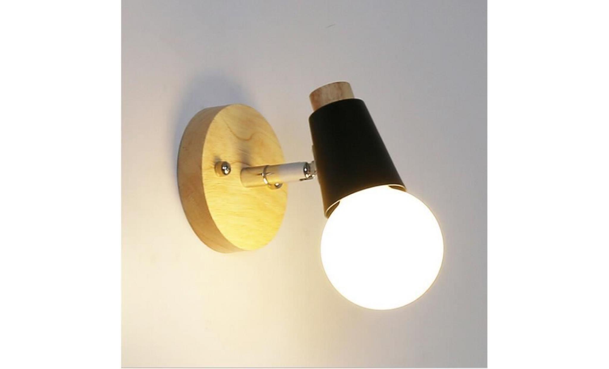 1 pcs solide bois mur lampe chambre lampe de chevet miroir phare décoration (sans ampoule)