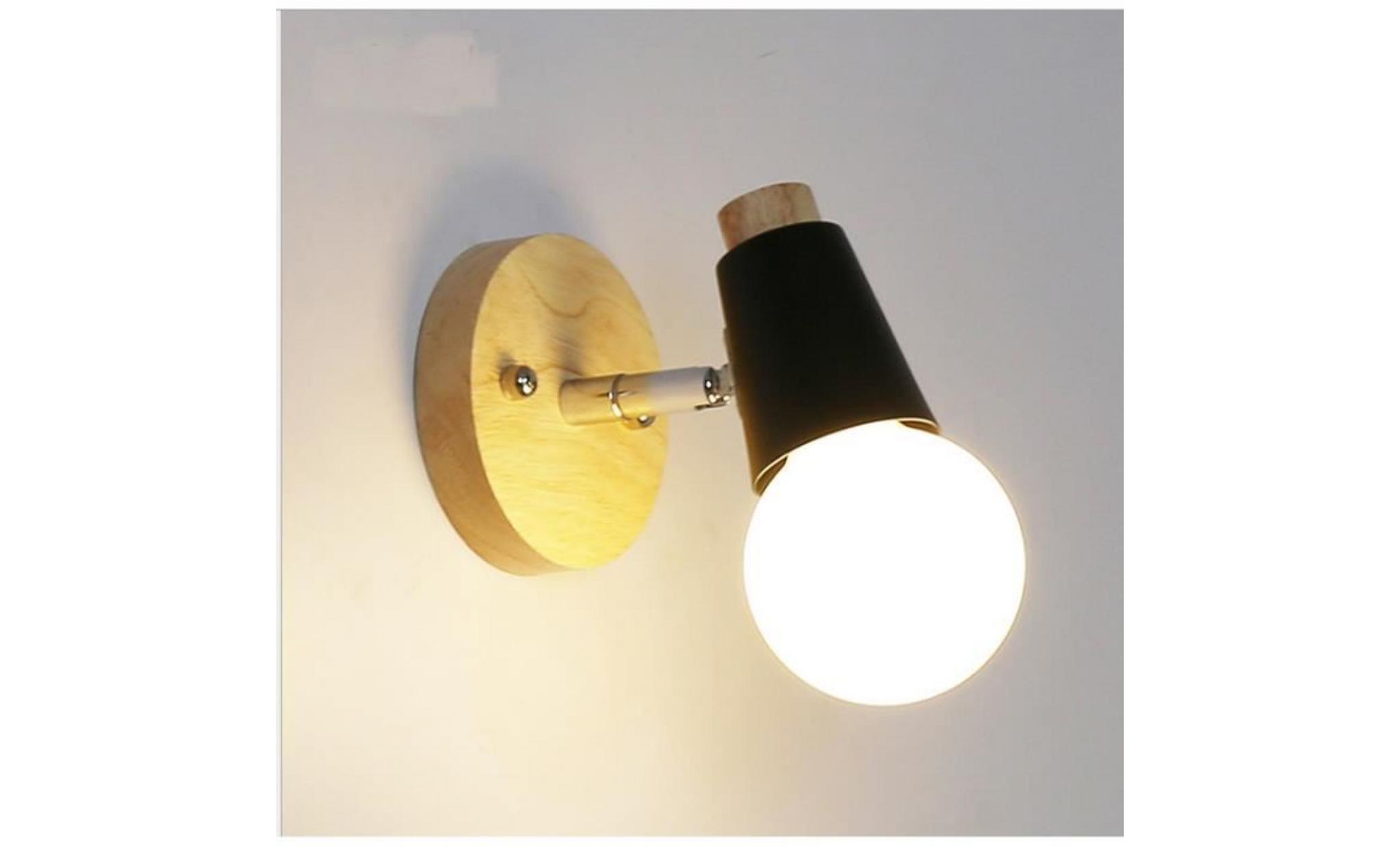 1 pcs solide bois mur lampe chambre lampe de chevet miroir phare décoration (sans ampoule) pas cher