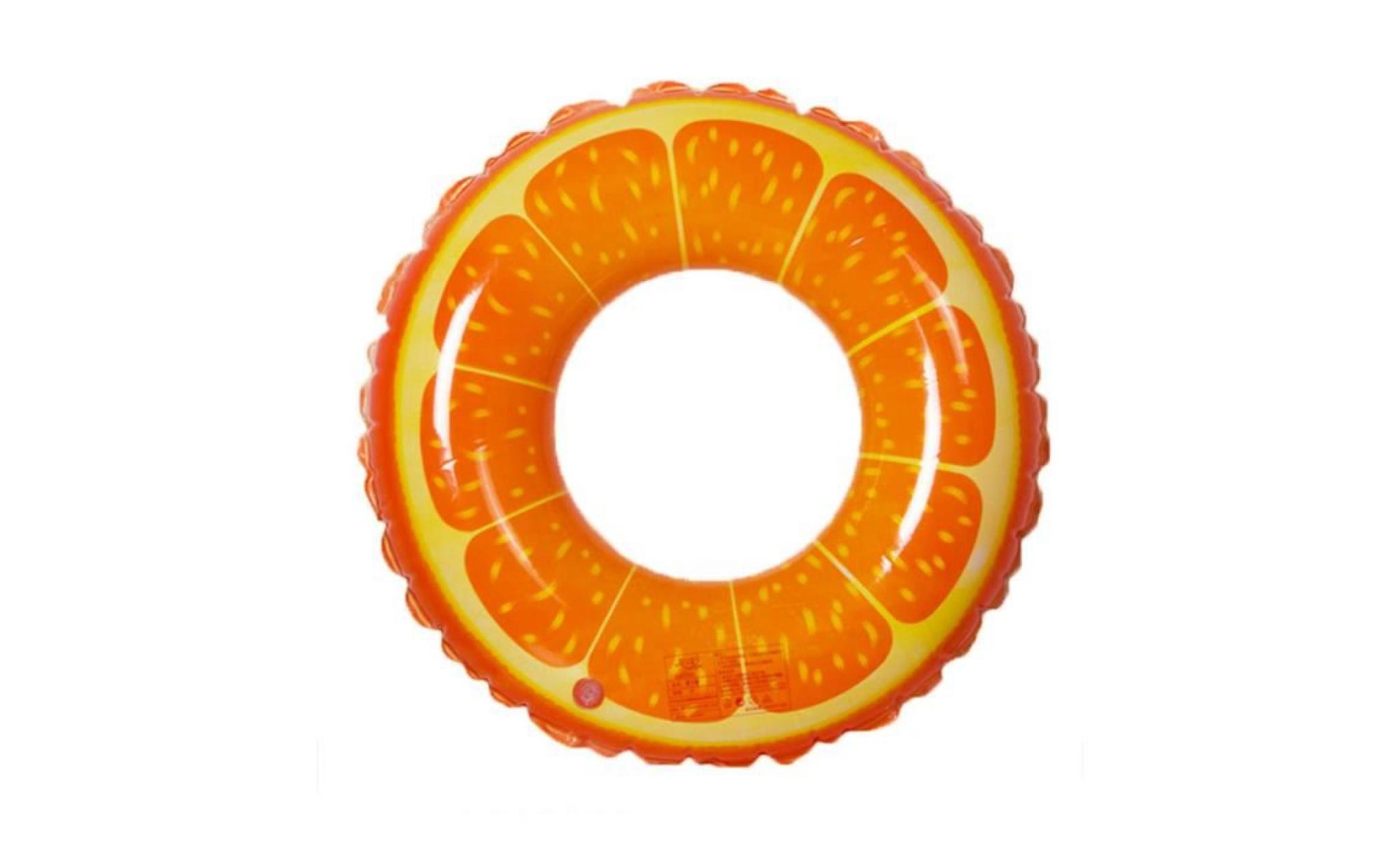 1 pcs style de fruits d'été épaissir pvc anneau de natation flottants anneaux gonflables tours de natation 52cm orange
