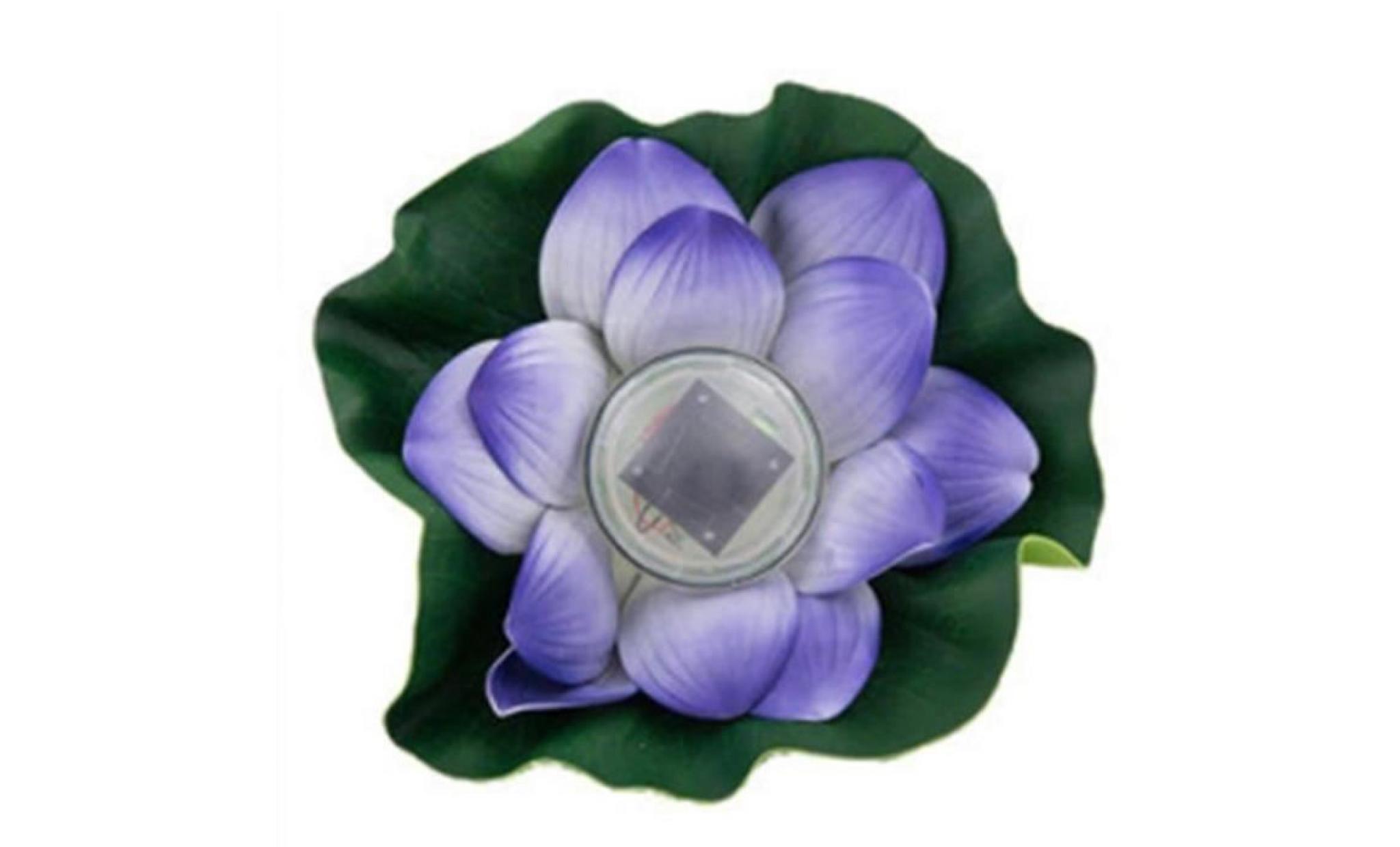 1 pcs violet lotus fleur forme solaire puissance lumière d'eau flottante extérieure étanche led lampe pour jardin d'étang de la