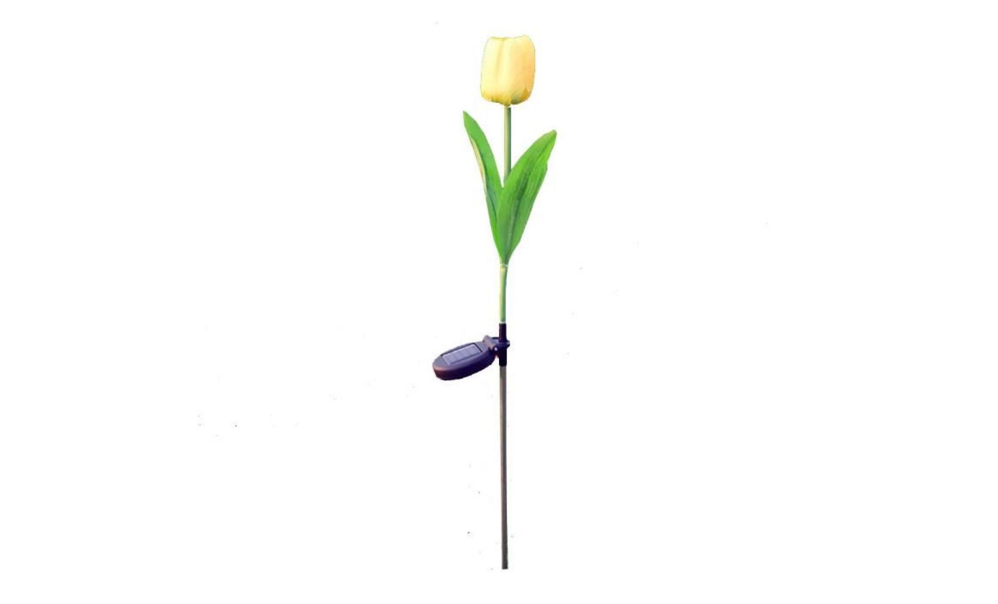 1 tête led solaire lampe à gazon décoratif extérieur 1 tête fleur fleur de tulipe m31