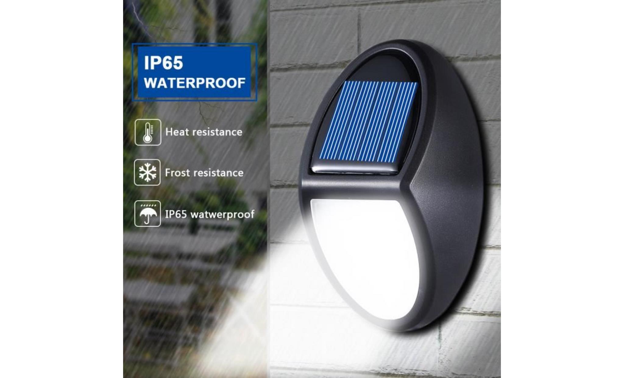 10 led solaire lampe sans fil ip65 étanche 600lm recharges lumières de sécurité extérieur pour applique murale projecteur jardin pas cher