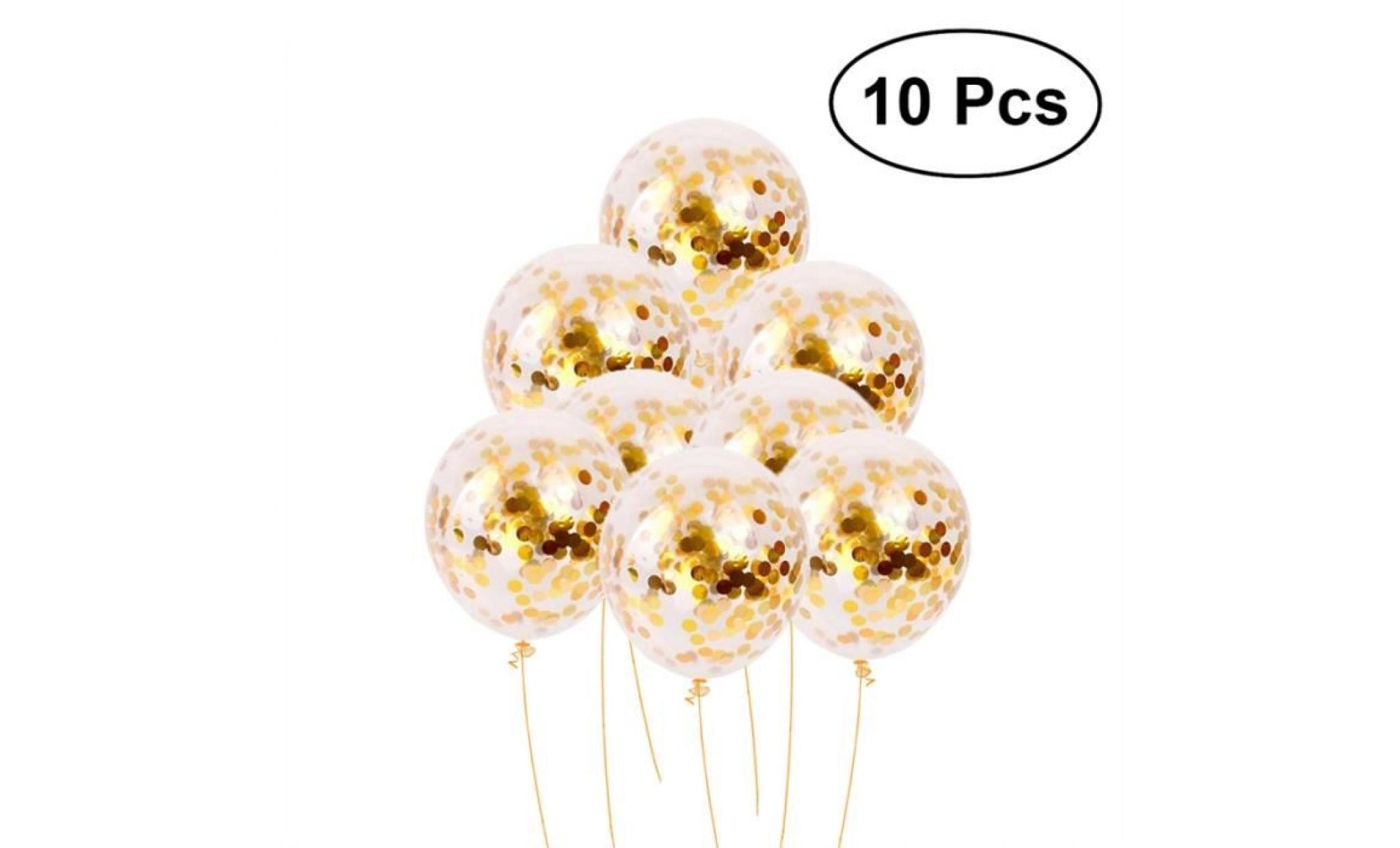 10 pcs 12 pouces paillettes d'or confettis ballons colorés ballons de fête de latex pour thanksgiving fêtes de mariage de noël