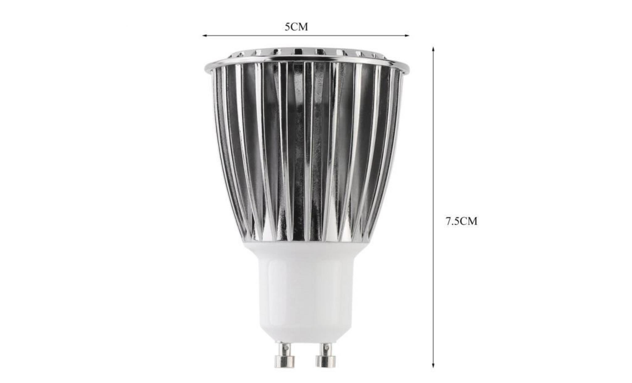10 pcs 9w ampoules dimmable lampe à led gu10 angle 60° économie d'énergie 6000k 200 240v ac pas cher