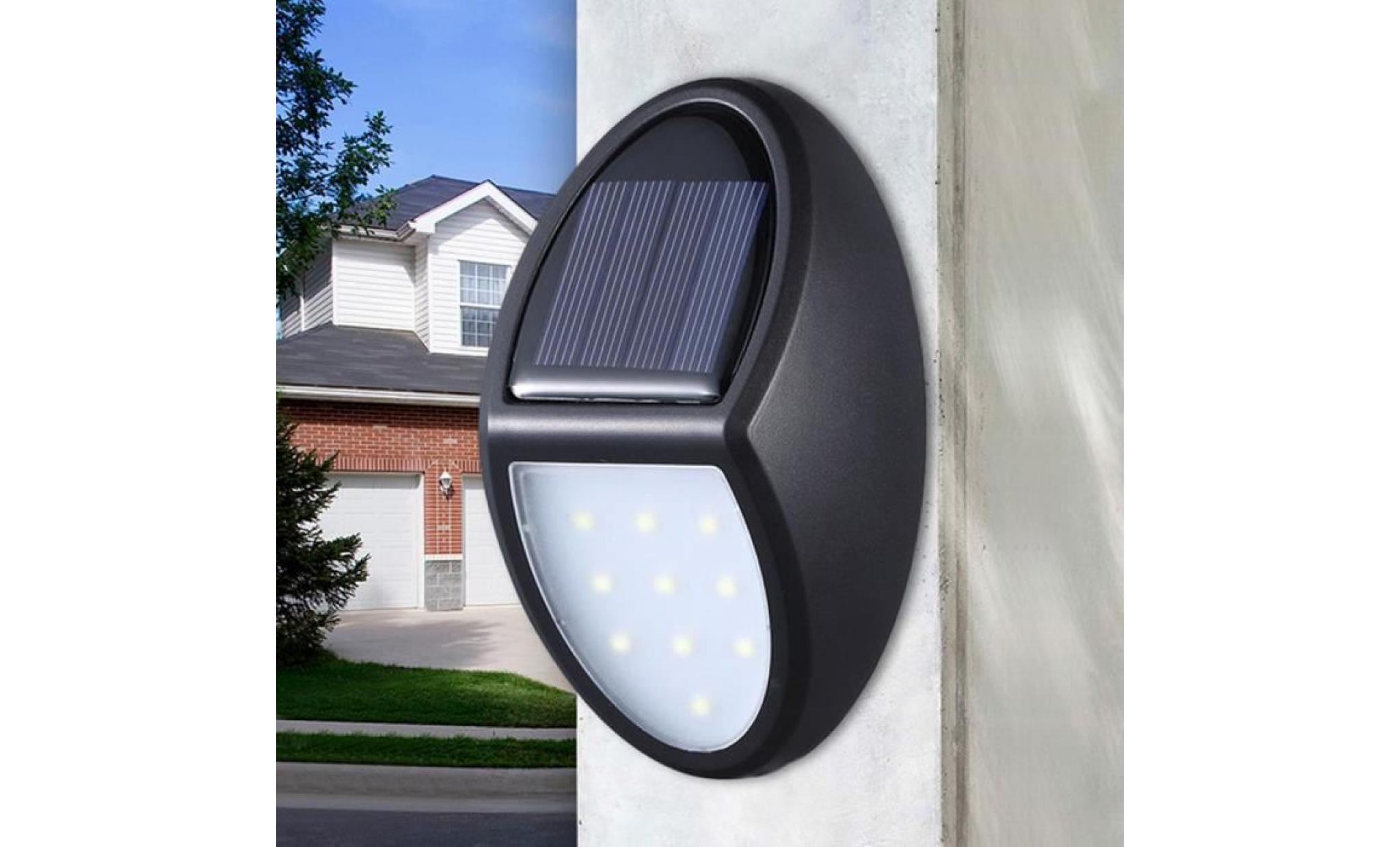 10led lampe de mur solaire de la cour extérieure contrôle de la lumière pas cher