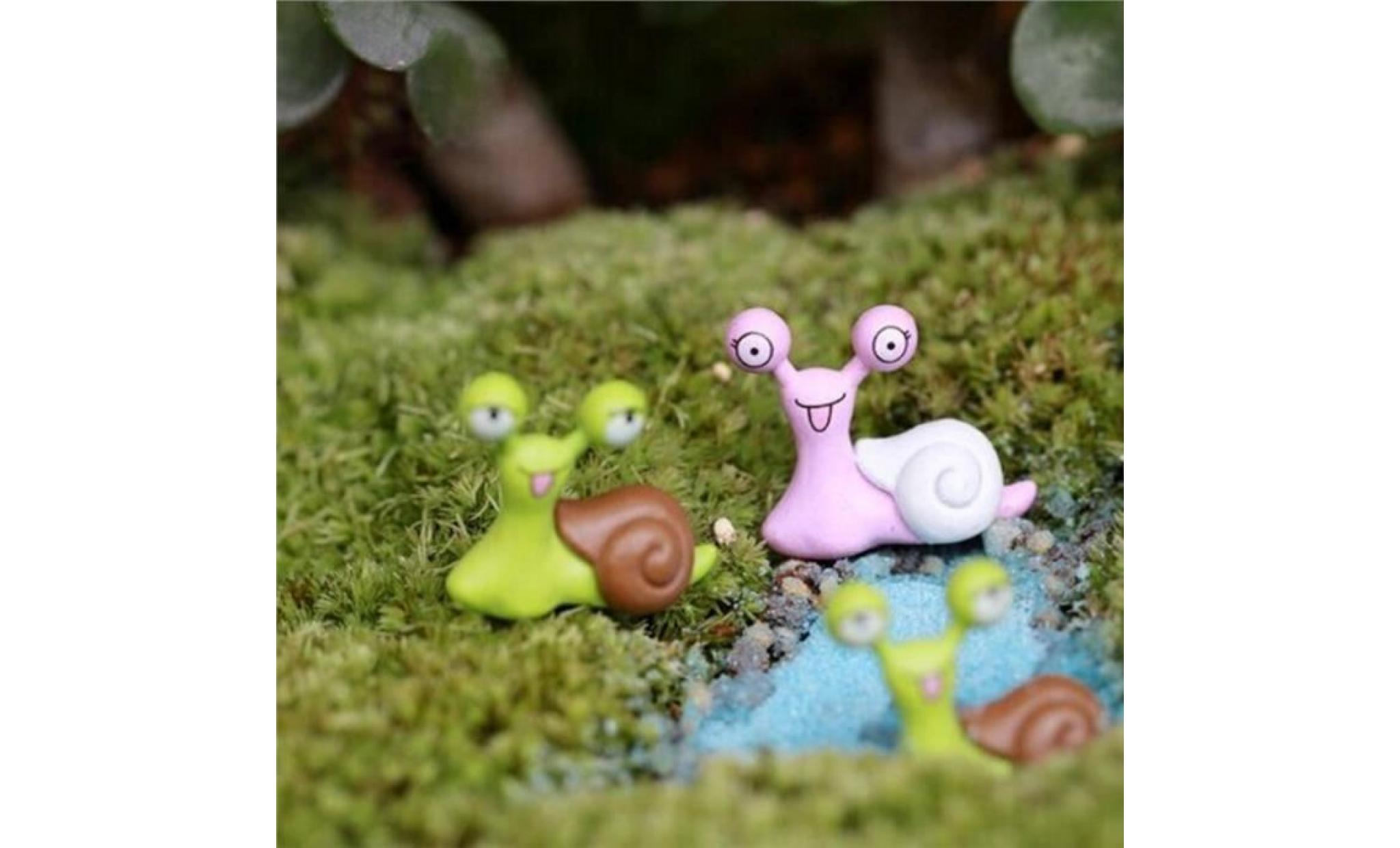 10pcs couples escargot miniature micro paysage ornements decoration de maison de poupée pas cher