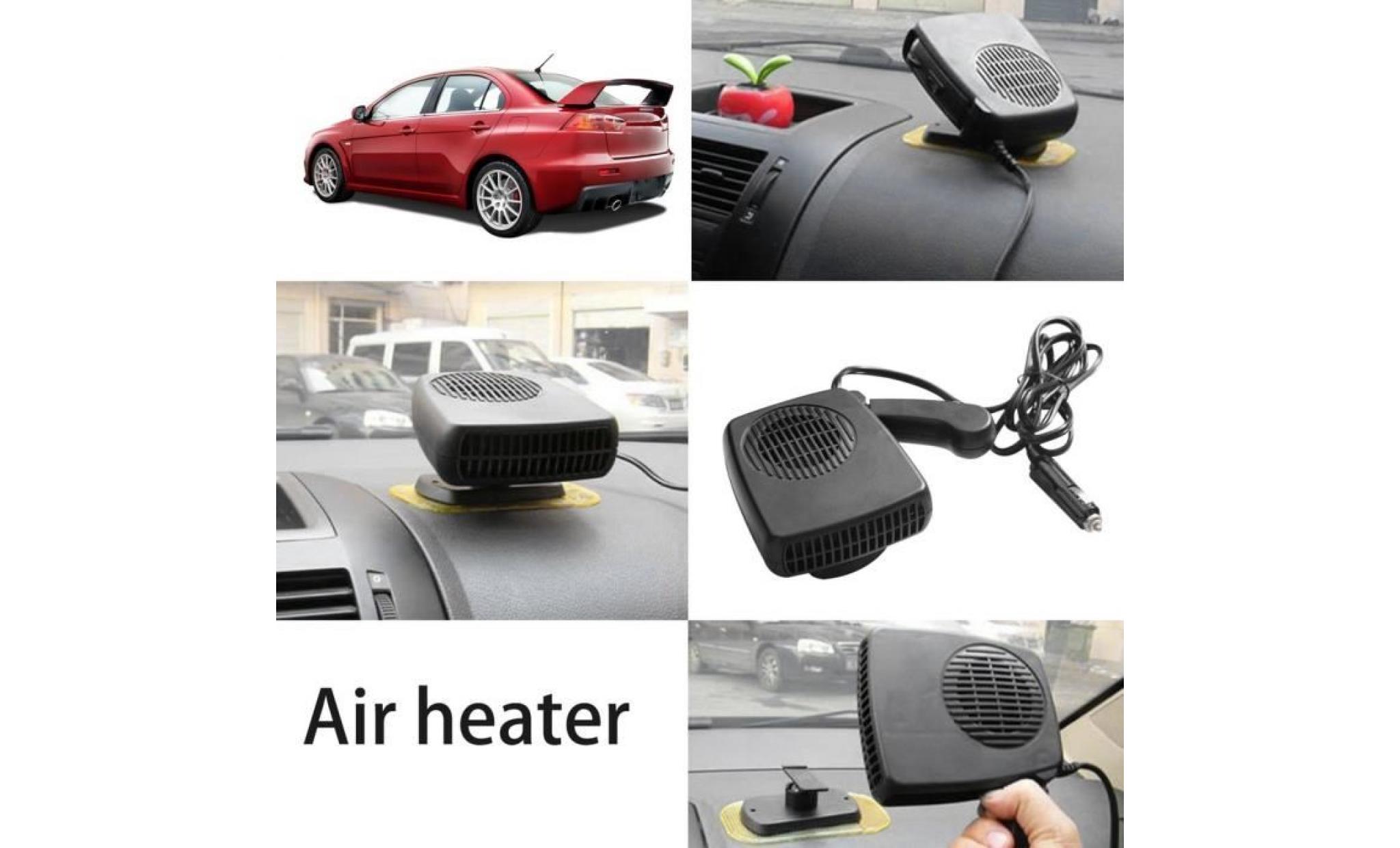 12v chauffage électrique portable auto voiture désembuage et dégivrage souffleur d'air chaud sans bruit