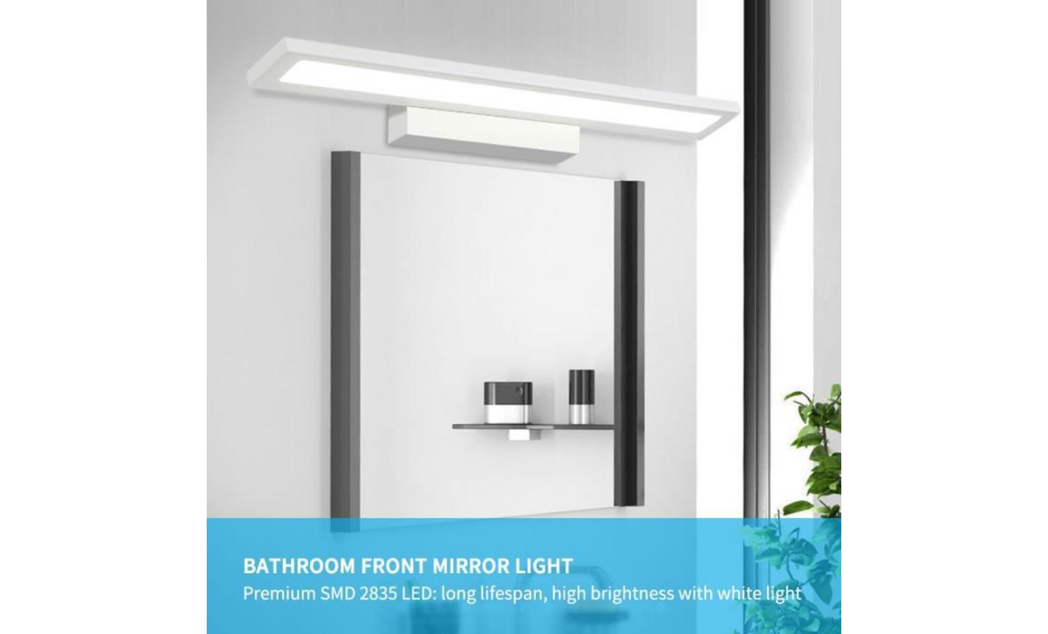 12w led moderne lampe applique lumière avant miroir salle de bains luminaire mural fixe 8w chu