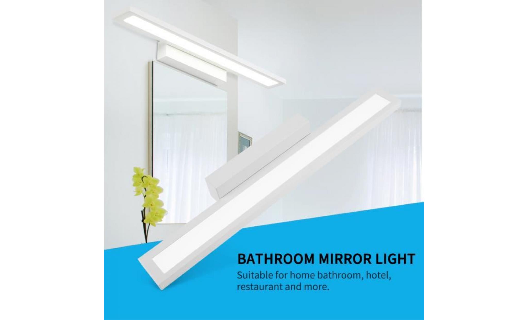 12w led moderne lampe applique lumière avant miroir salle de bains luminaire mural fixe 8w ros pas cher