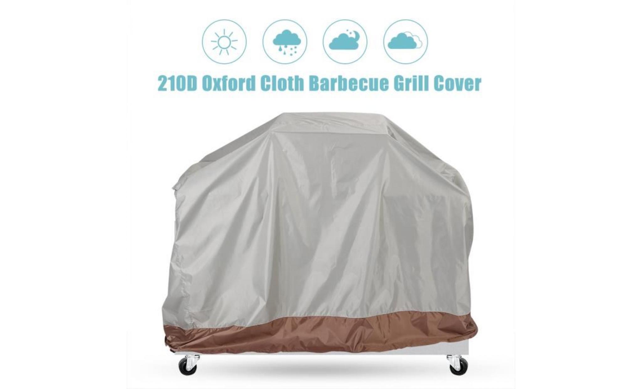 145 * 61 * 117cm couverture de gril de barbecue en tissu d'oxford 210d extérieur imperméable