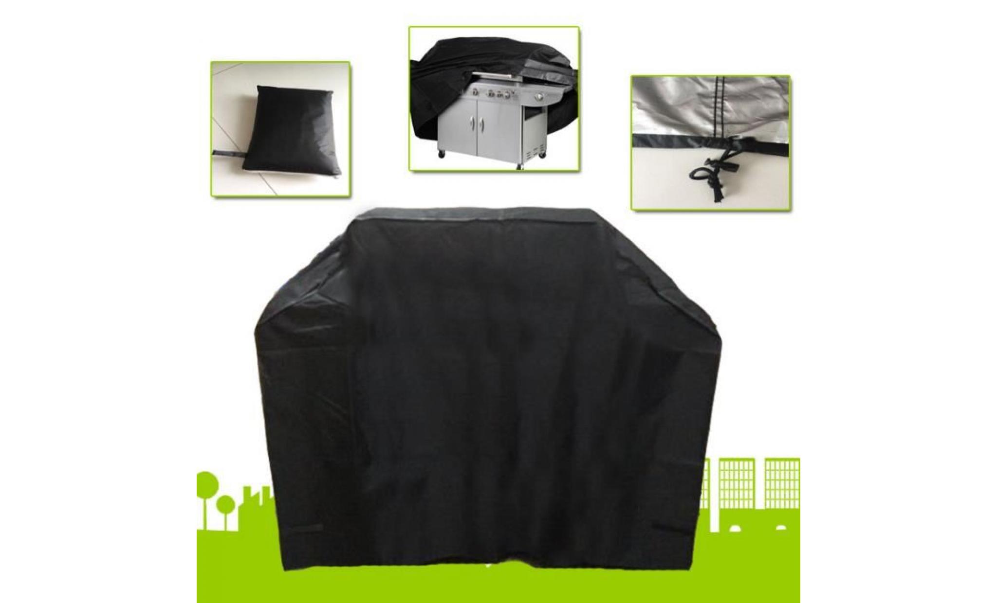 145*61*117cm noir bbq imperméable couverture pluie extérieur barbecue grill protecteur pour le gaz au charbon électrique barbecue