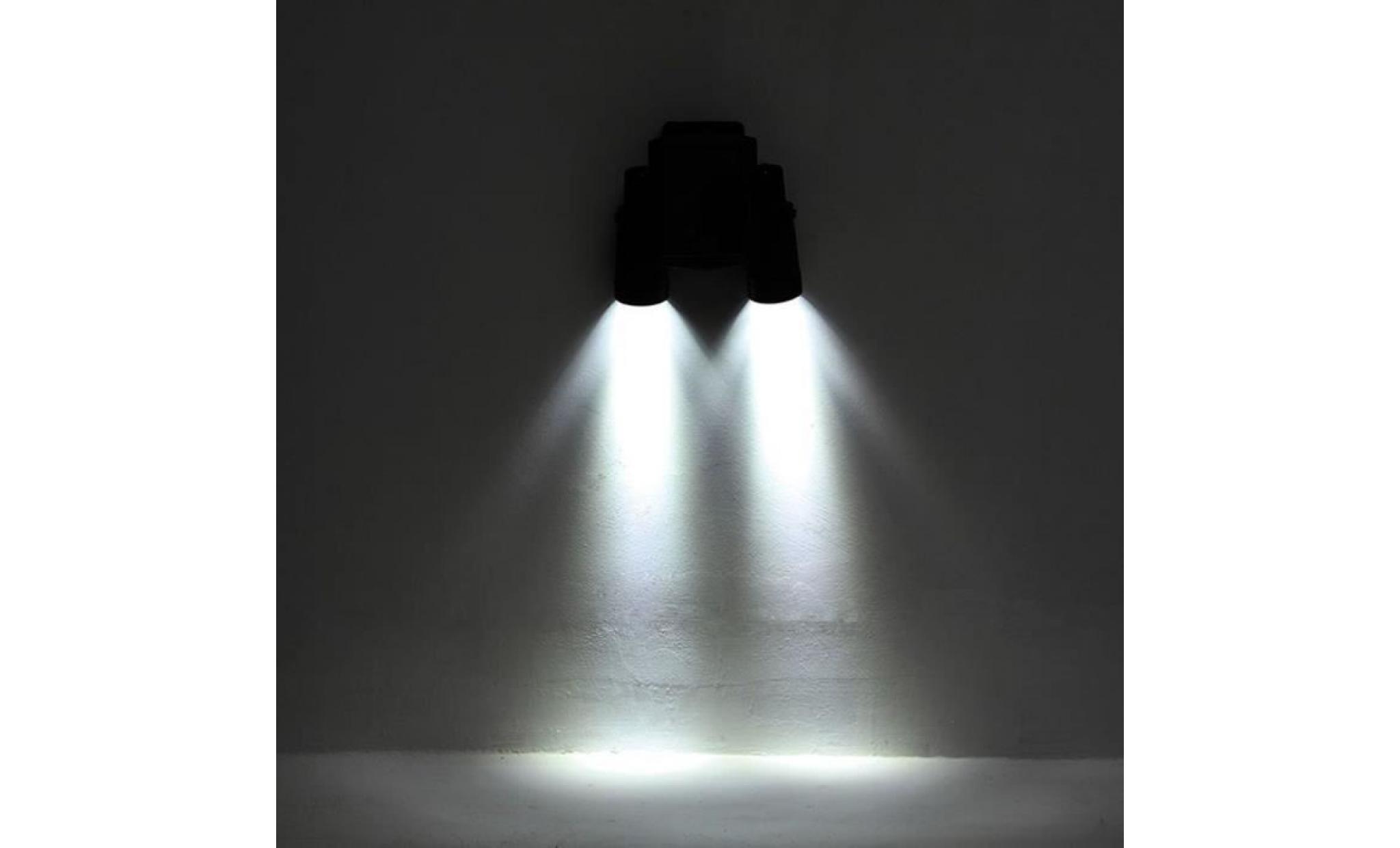 14led solaire double tête lumière led spot extérieure rvb mur lumière décorative lumière mur lumière 360 ° rotation lumière couleur pas cher