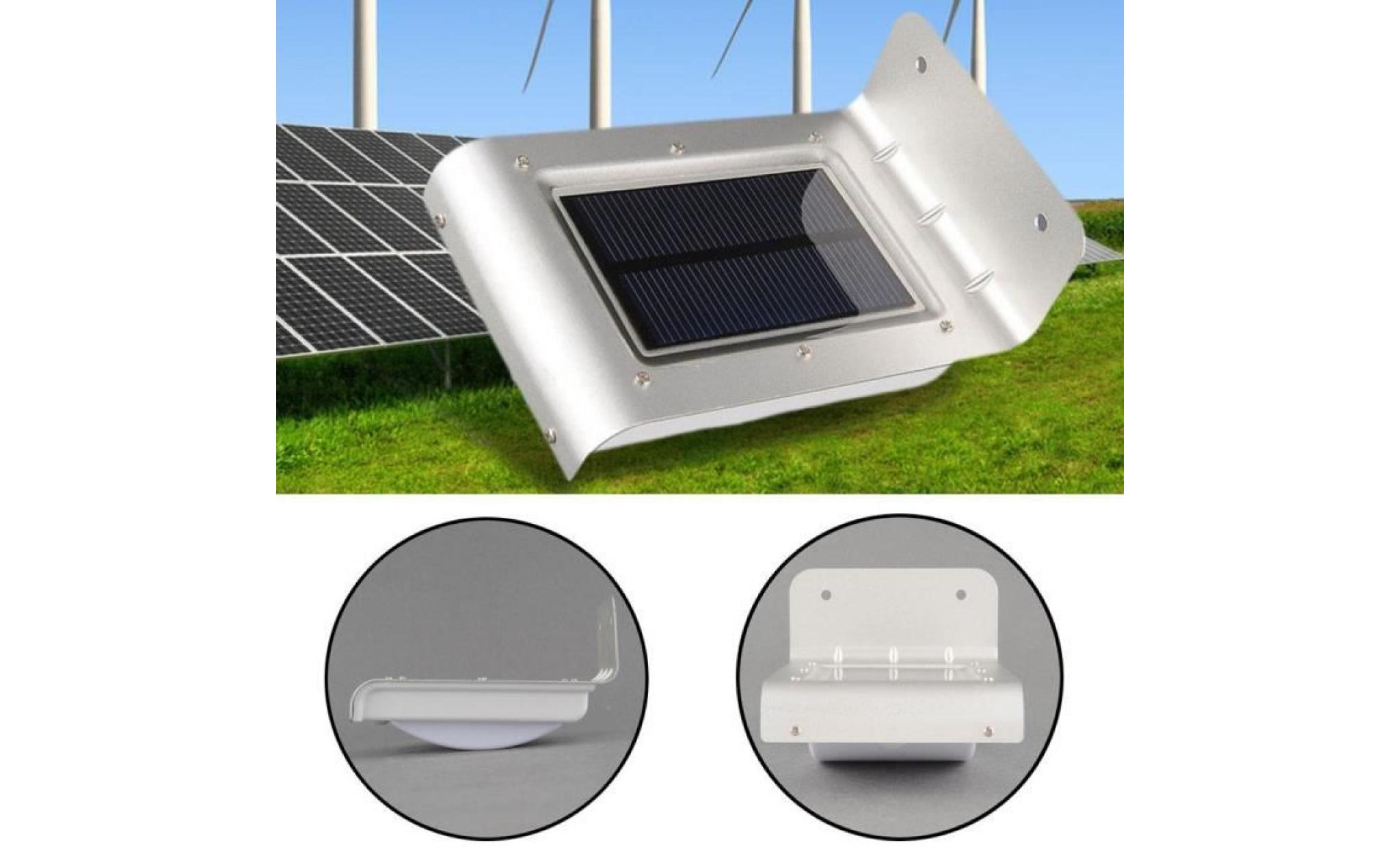 16 conduit l'énergie solaire de capteur de mouvement jardin extérieur la lampe de sécurité étanches