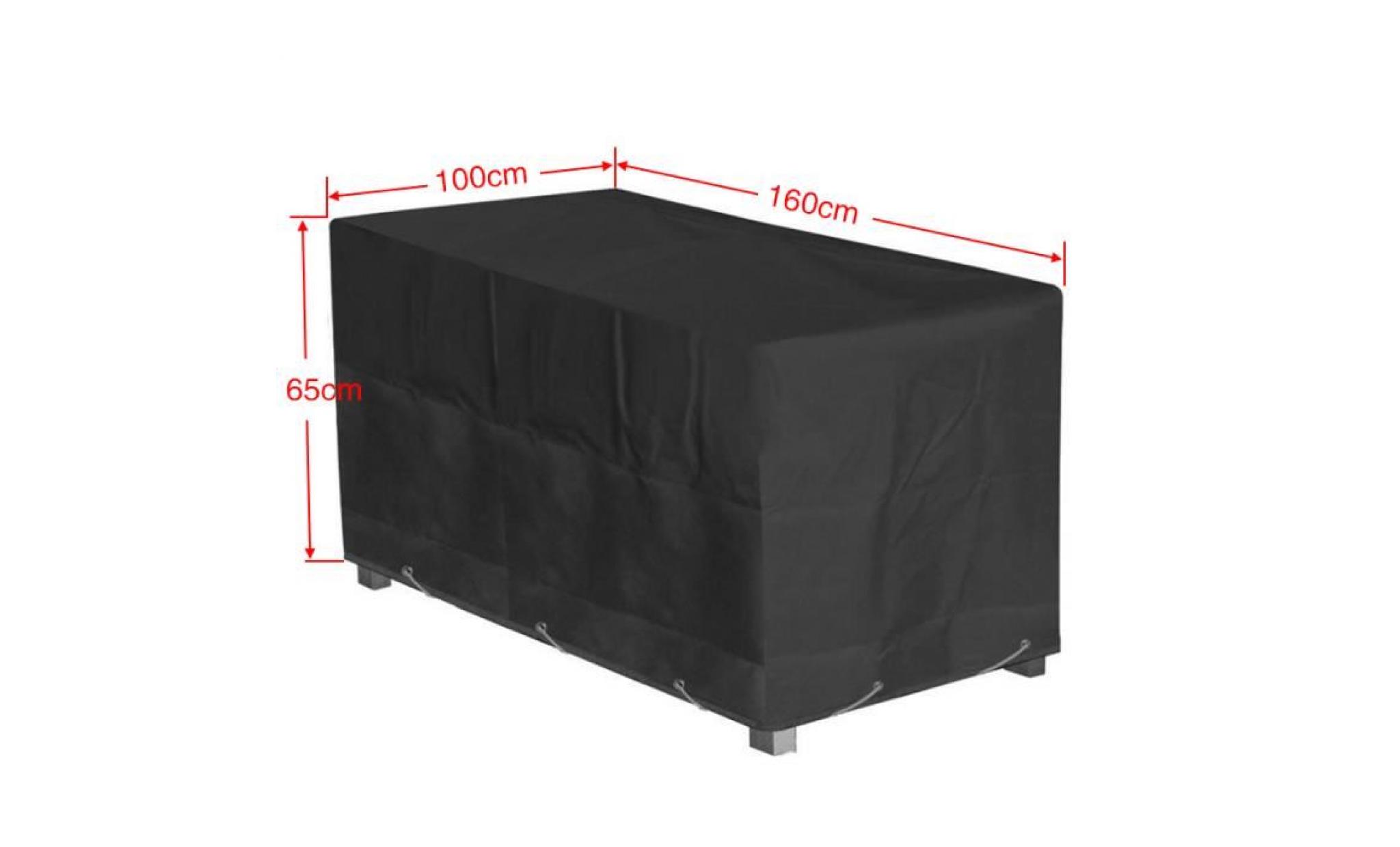 160 * 100 * 65cm noir couverture de jardin de barbecue en plein air pas cher