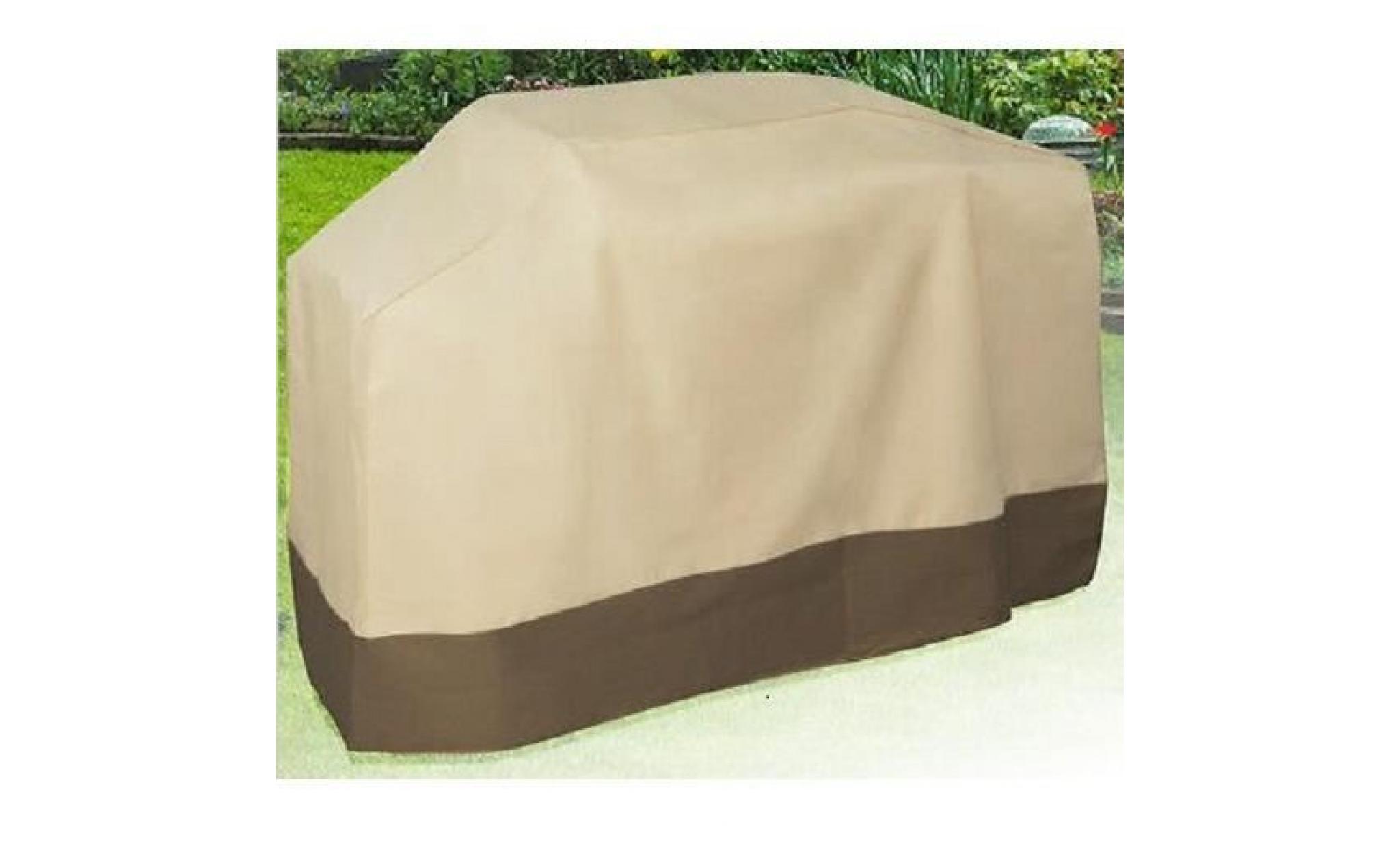 190*71*117cm 210d etanche impeméable housse bâche couverture barbecue extérieur protecteur de four beige
