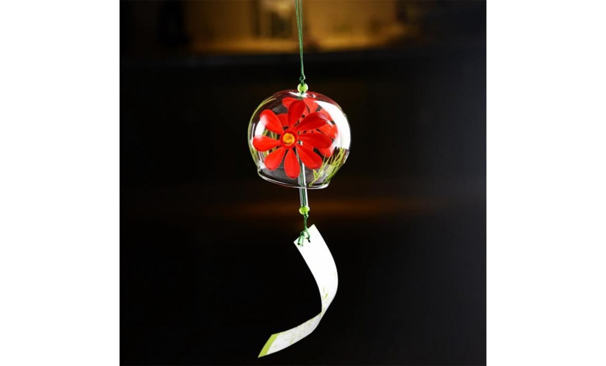 1pc date japonais style verre vent carillon suspendus décor maison verre vent cloches pas cher
