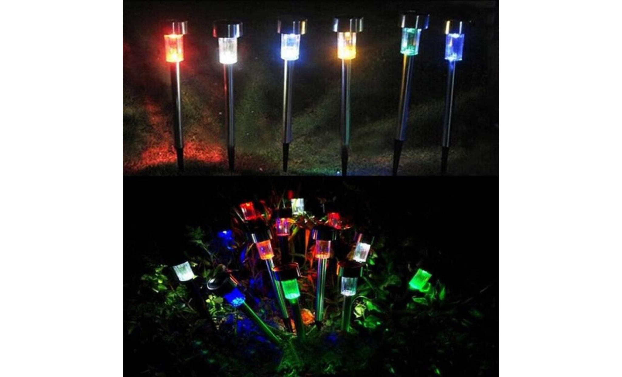 1pc décorative  lampe de jardin solaire fournitures d'éclairage led pour pelouse (lumière colorée) pas cher