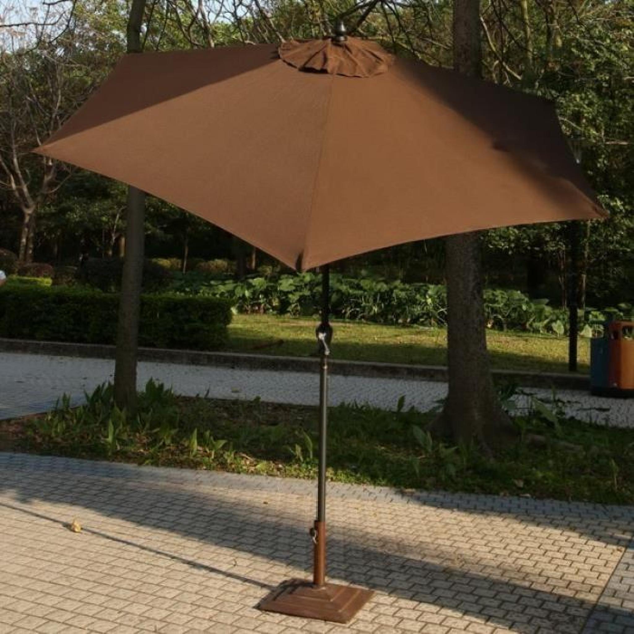 2,75 m 9ft parasol parapluie manuel réglable plage Patio extérieur Portable inclinable Tilt pas cher
