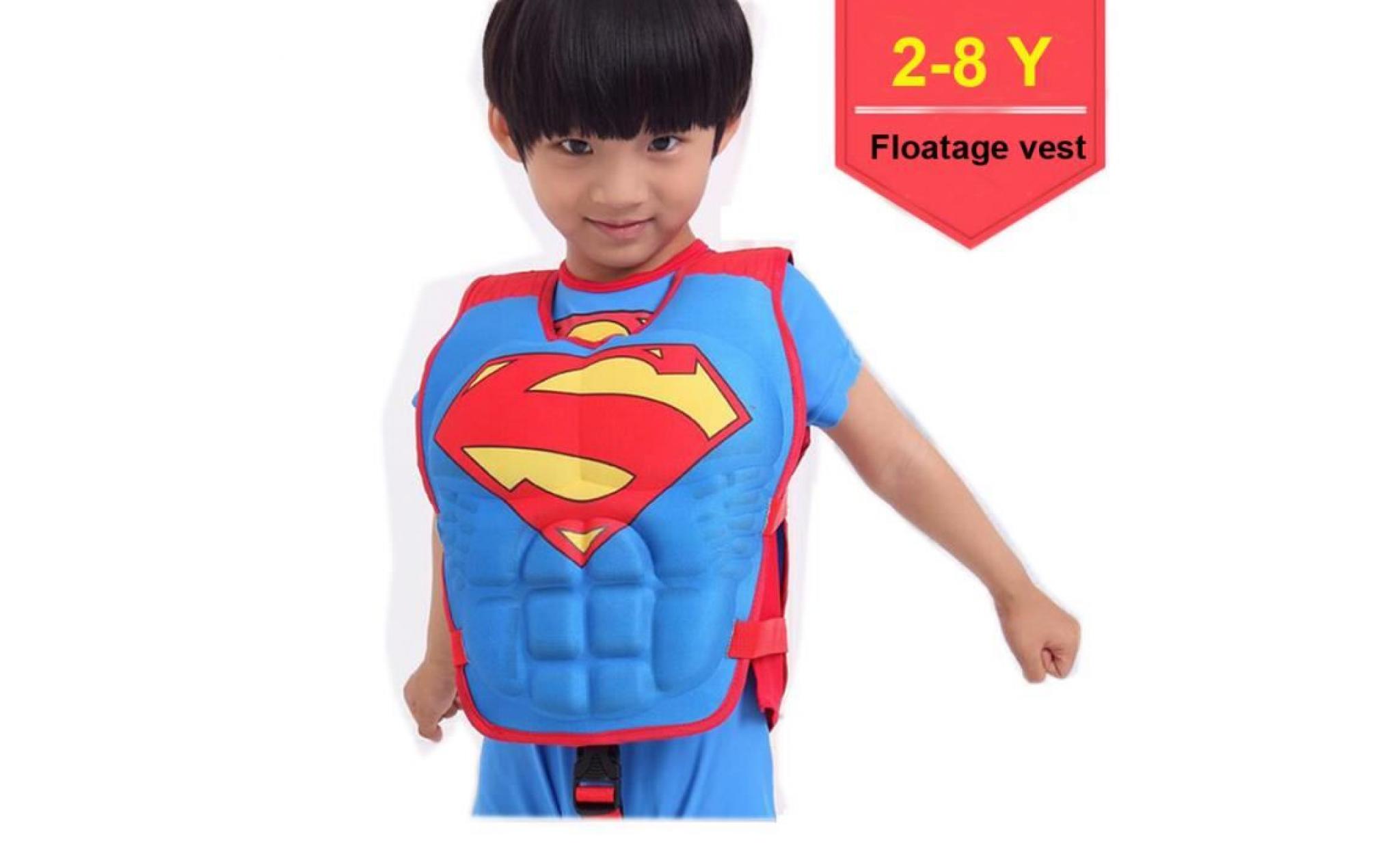 2 8 ans d'âge superman enfant swim vest bébé swim entraîneur float maillot gonflable swim accessoires