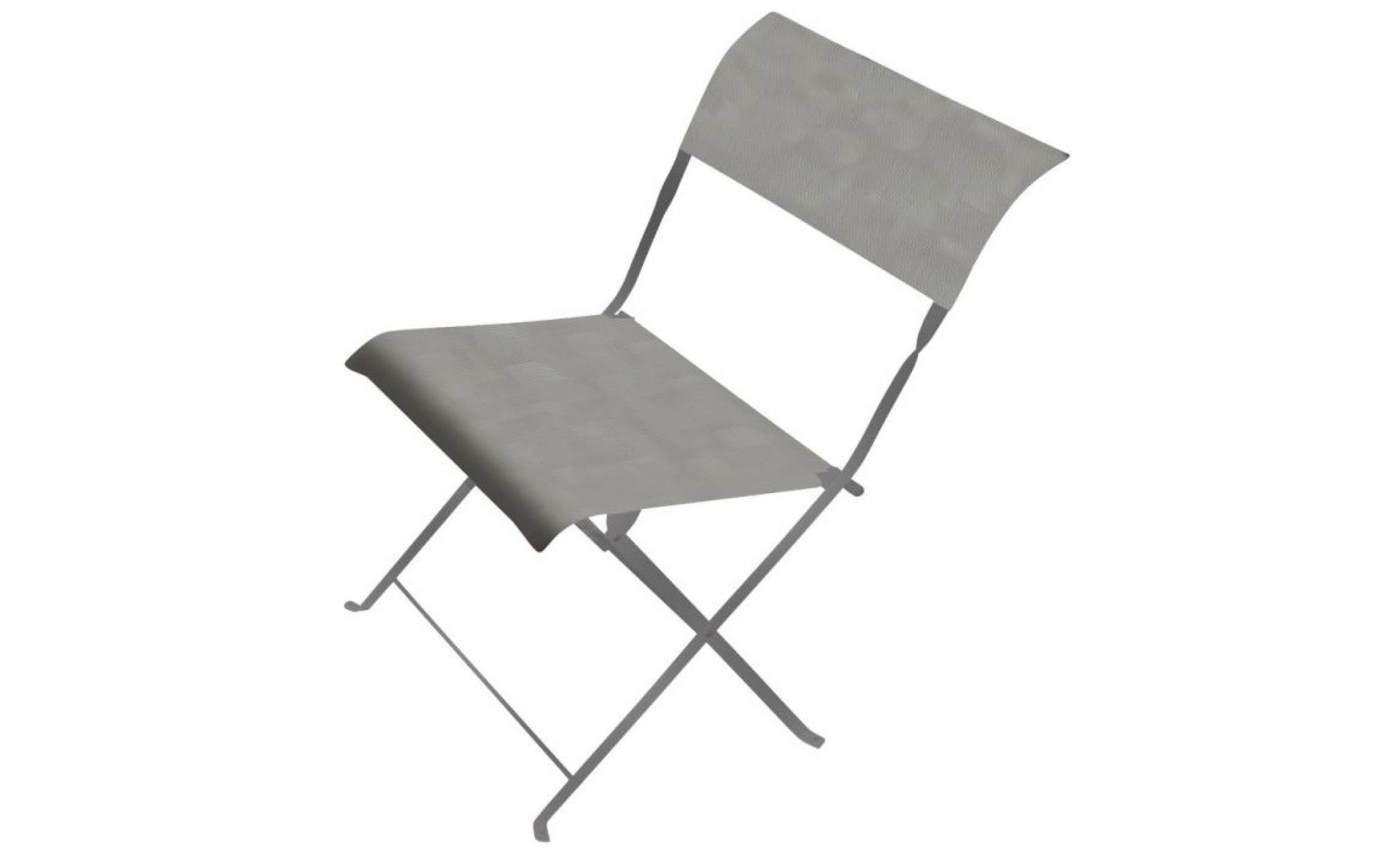 2 chaises pliantes en métal et textilène citadyne