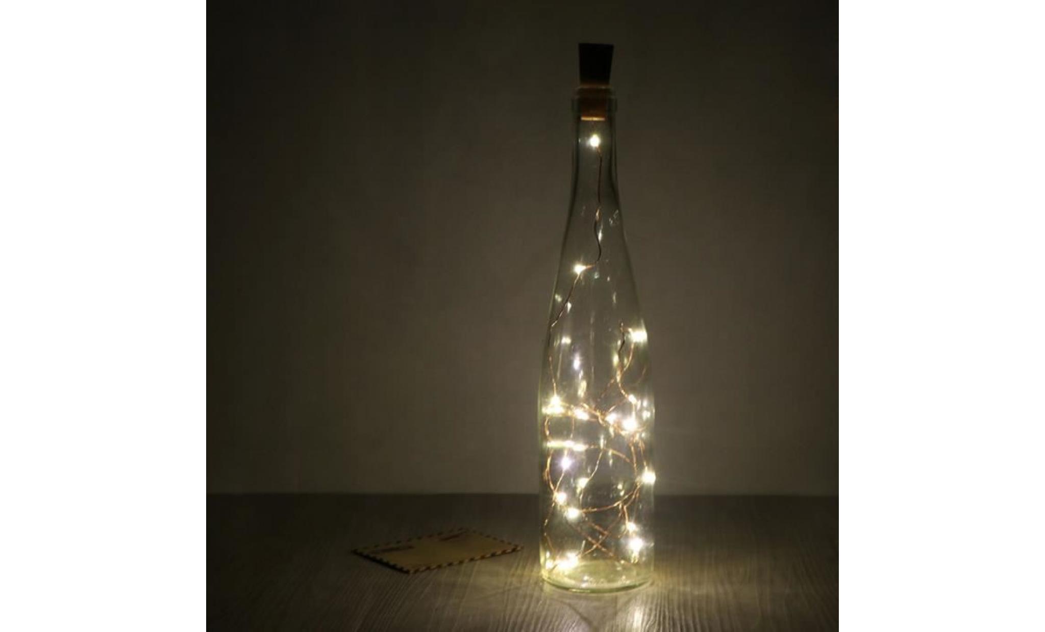 2 m 20 led fil de cuivre avec bouchon de bouteille pour verre artisanat bouteille de décoration de mariage lampe party pas cher