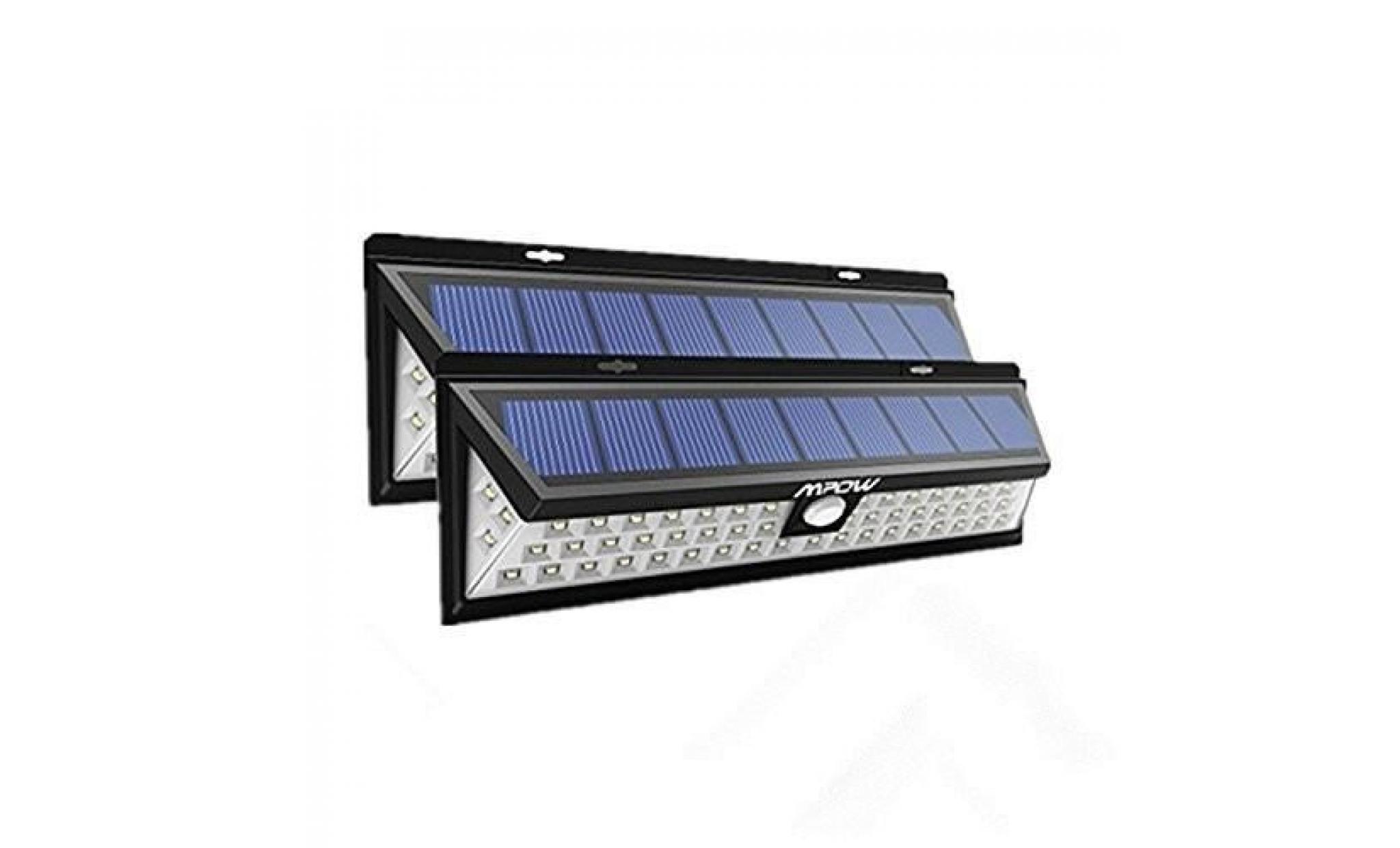 [2 pack 54 led] lampe solaire extérieure étanche ip65 1188 lumens luminaire exterieur  spot exterieur 120 ° grand angle reglable