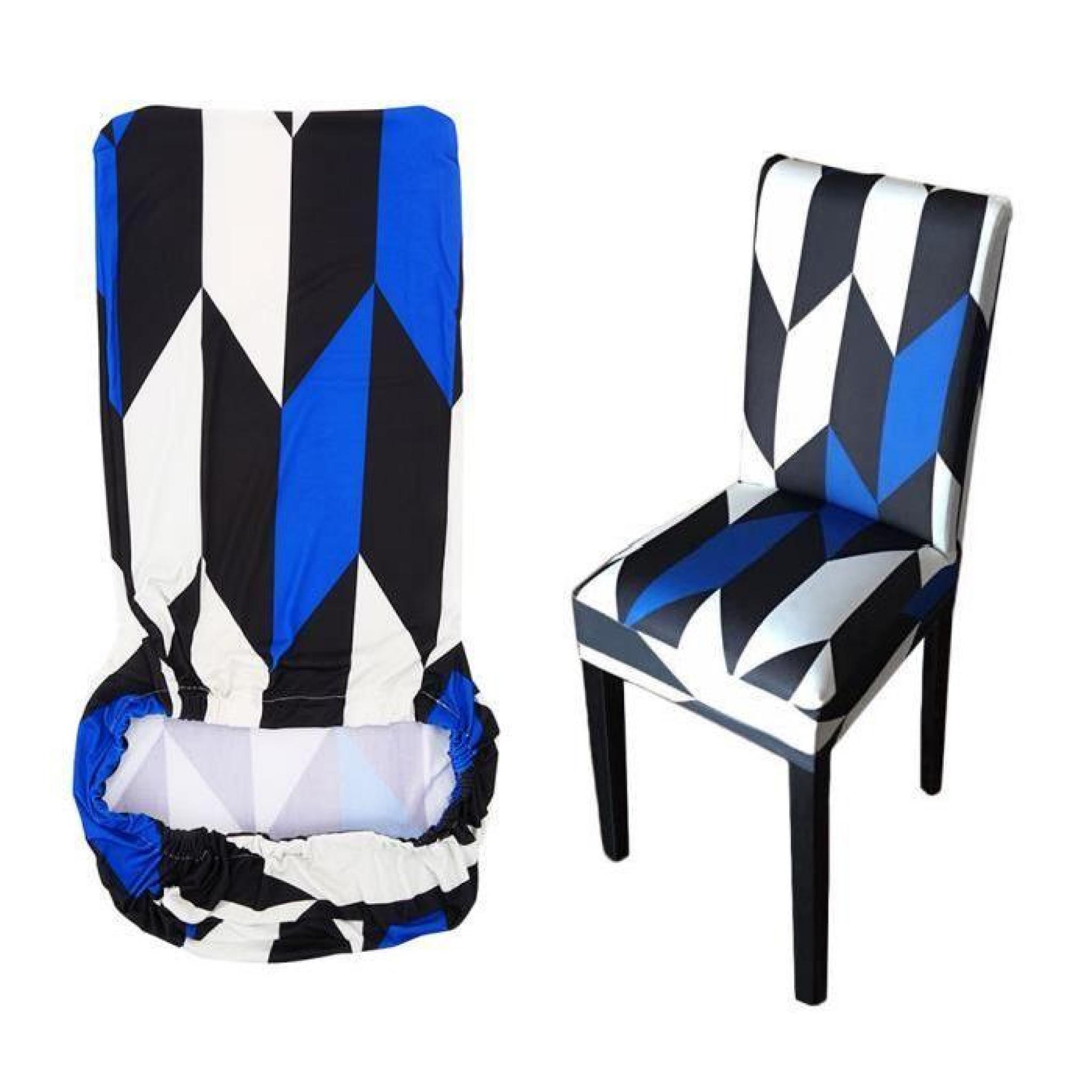 2 pcs Slipcovers amovible Stretch Short salle à manger tabouret Chair Seat Cover