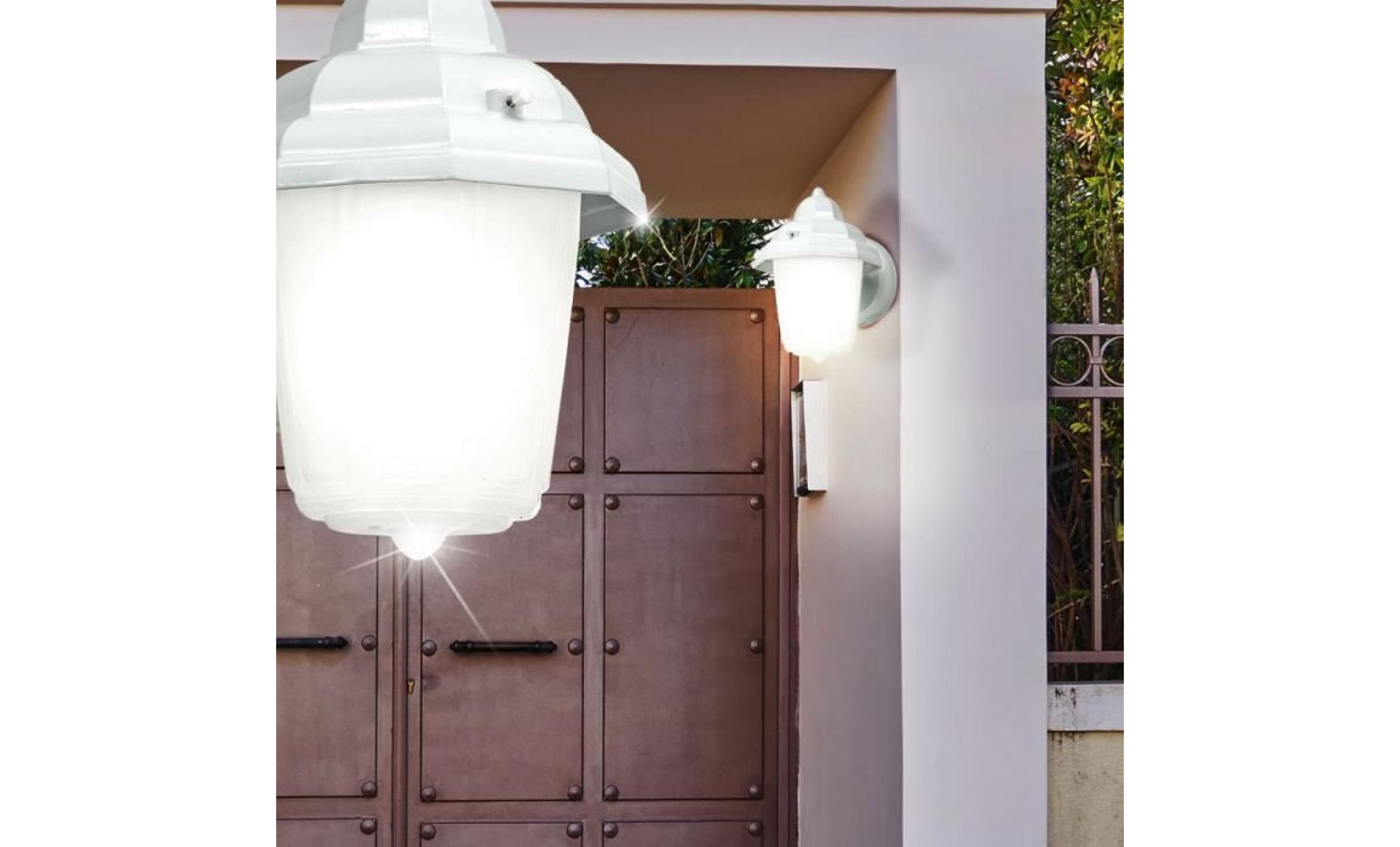 2 x applique luminaire mural lanterne éclairage extérieur verre jardin terrasse pas cher