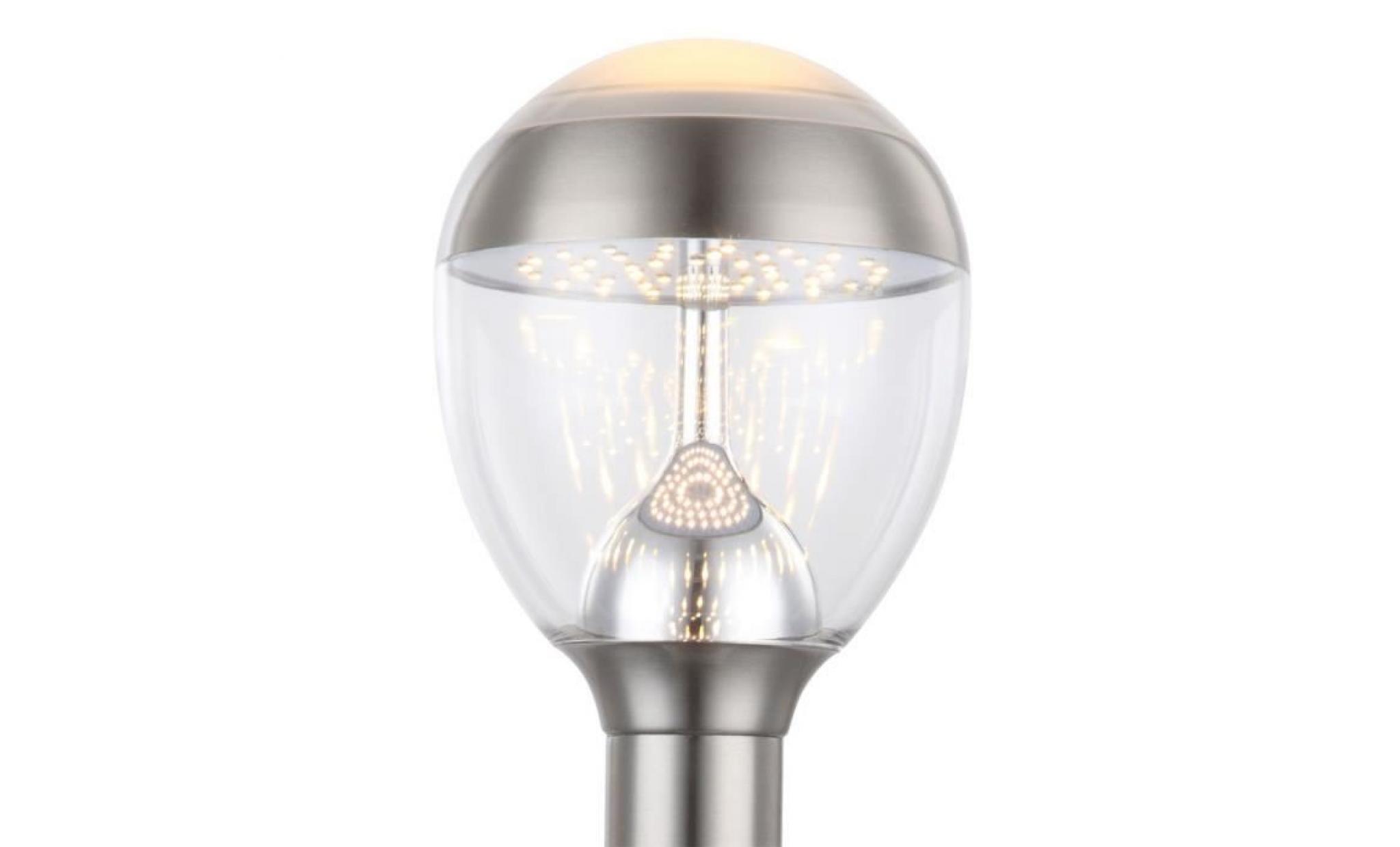 2 x lampadaire del 11 watts acier inoxydable luminaire sur pied lampe led spot ip44 pas cher