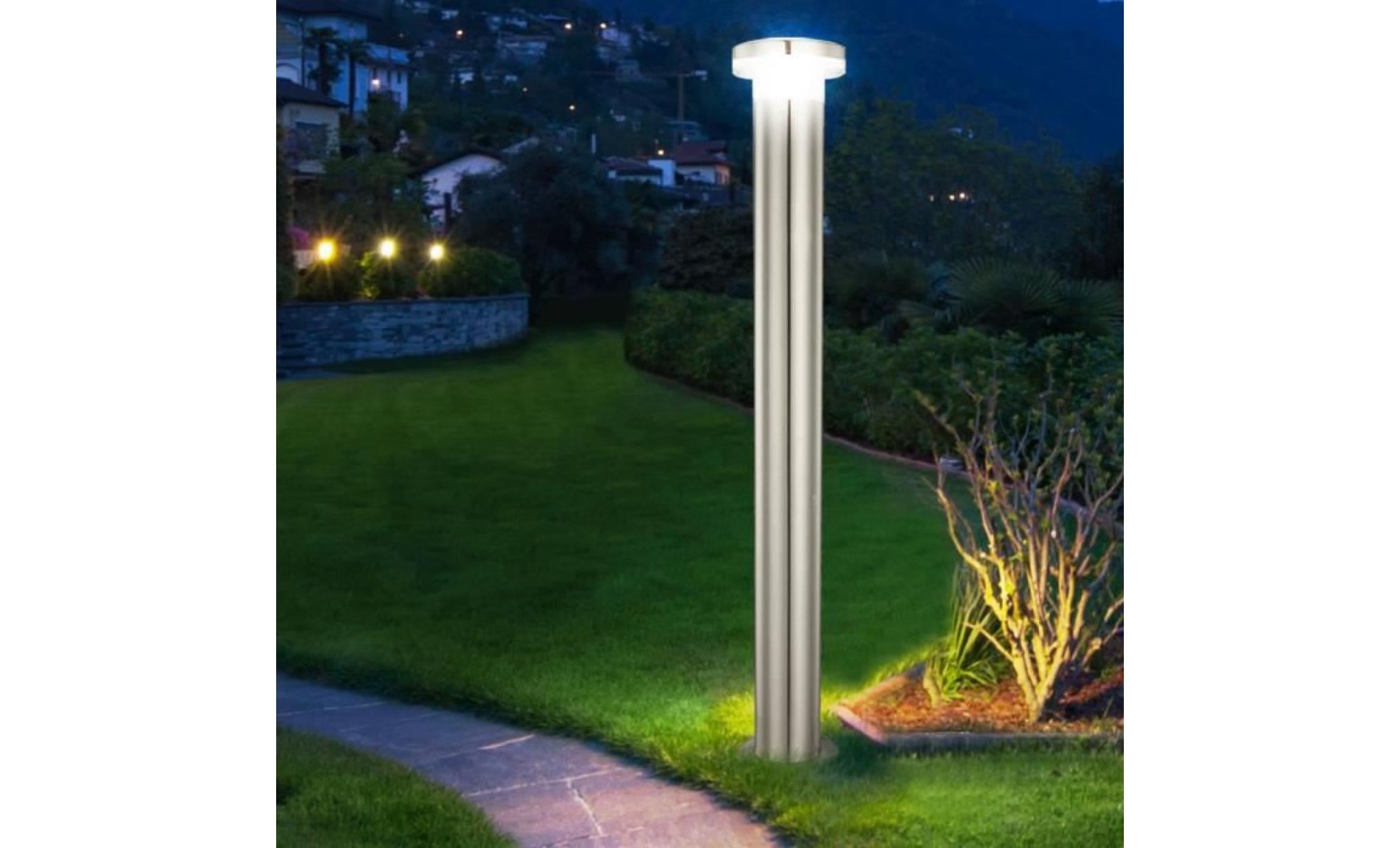 2 x lampadaire extérieur del 6 watts luminaire sur pied lampe led jardin terrasse pas cher