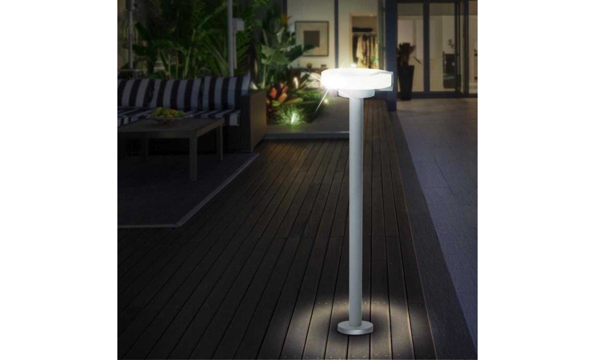 2 x lampadaire luminaire sur pied lampe gris éclairage extérieur ip44 jardin terrasse pas cher