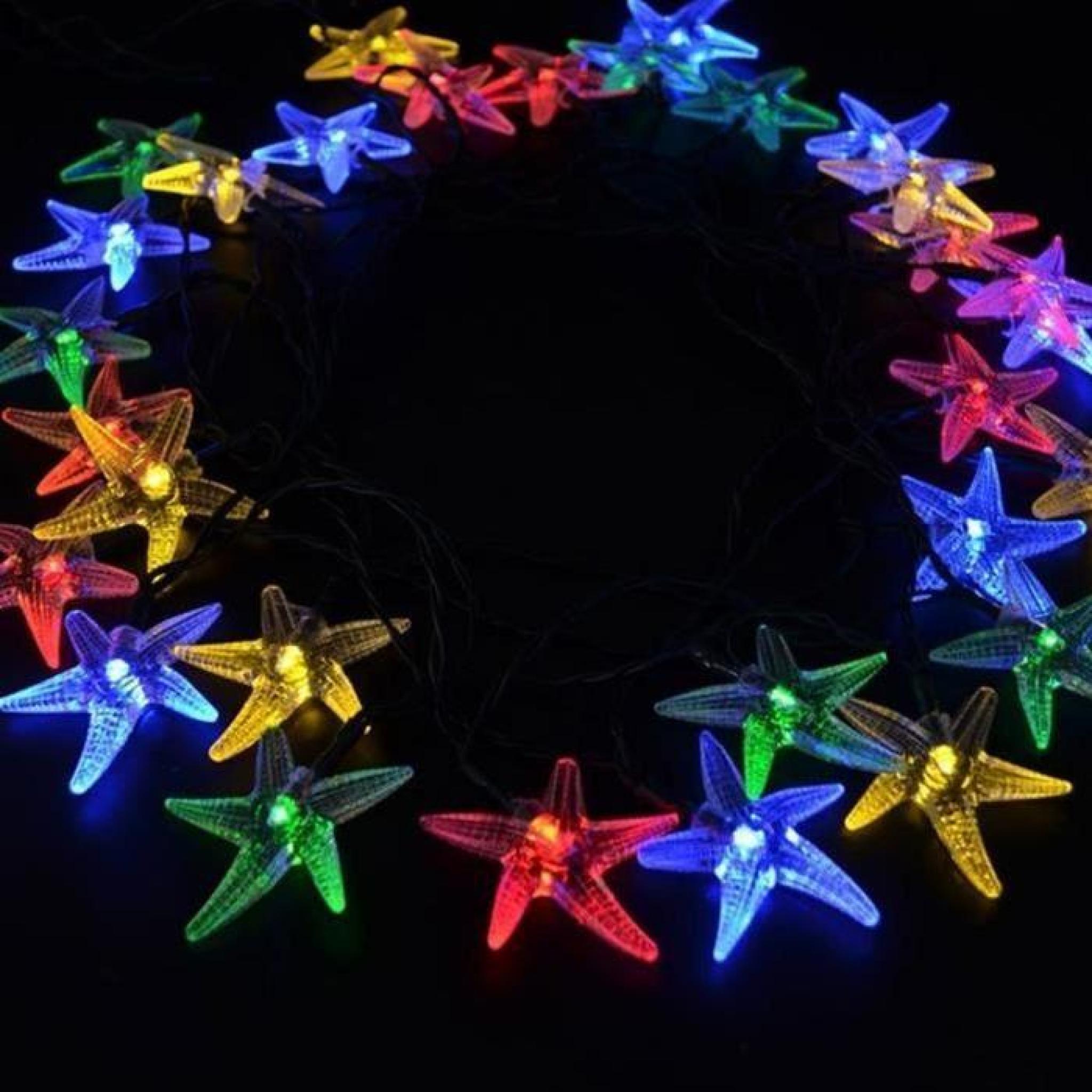 20 LED 4.8M Solaire Puissance Chaîne Lumières Étoile Pour Noël Fête Décor