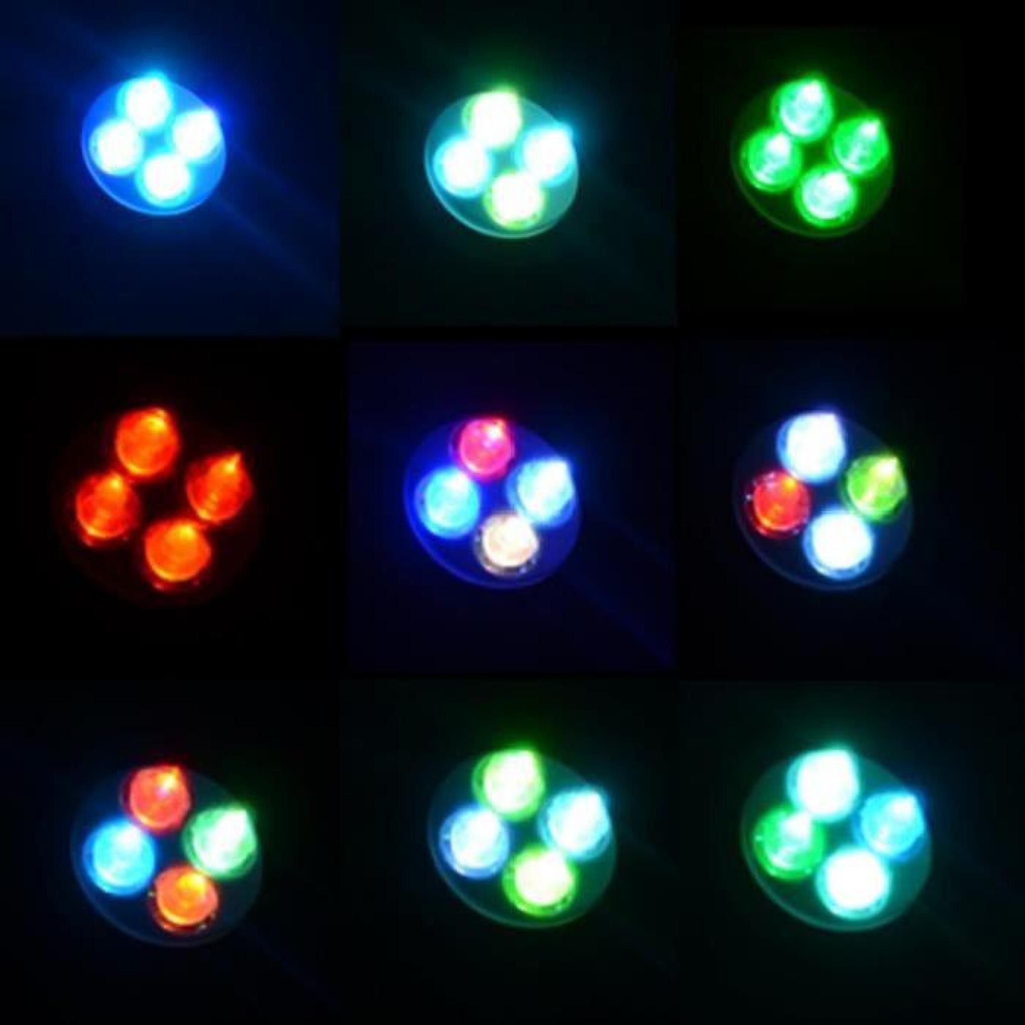 200 lumens 4 Spotlight solaire LED Changement automatique des couleurs, du crépuscule à l'aube du capteur, étanche Chemin de Lumière pas cher