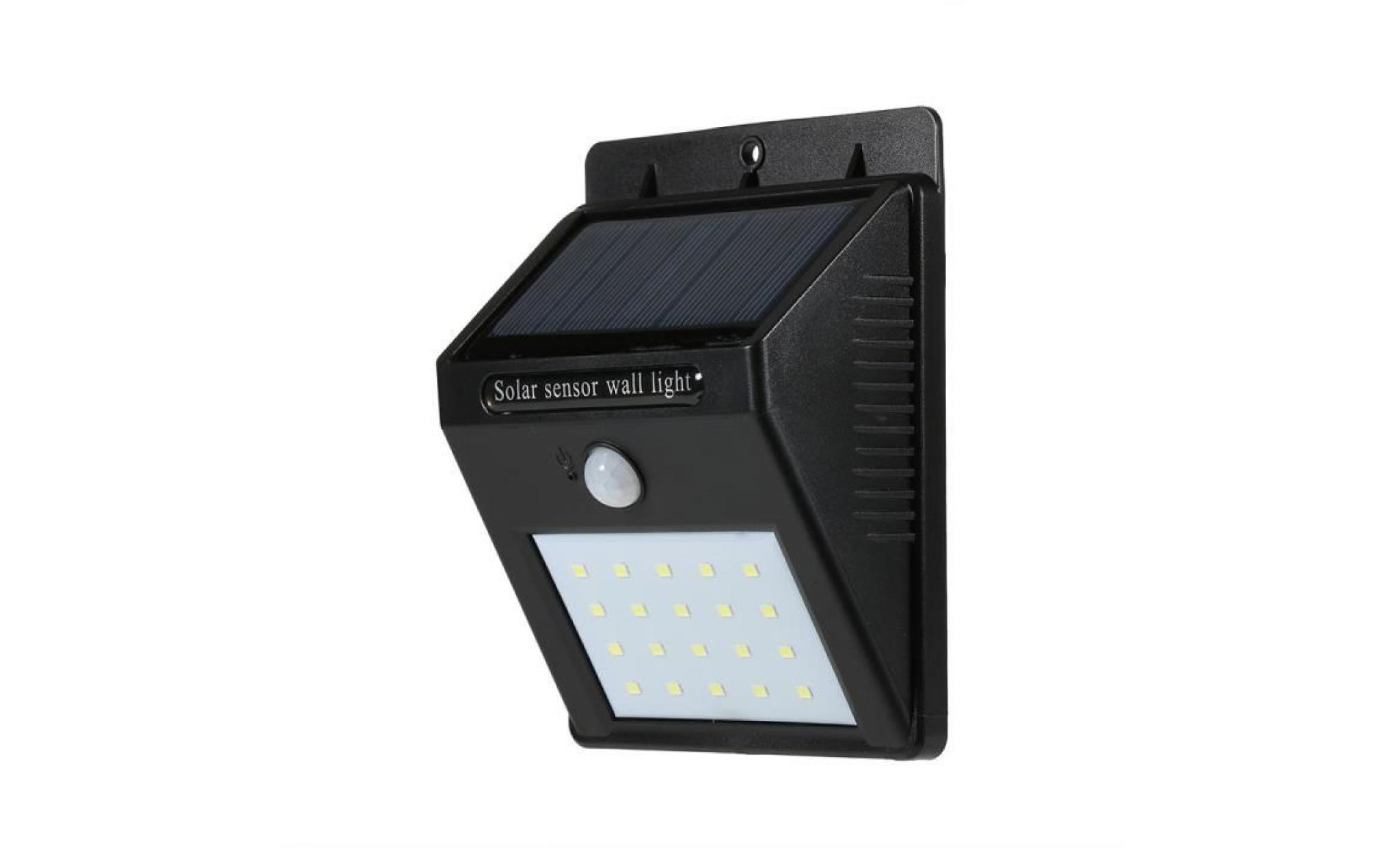 20leds solar powered rechargeable pir motion activated wall light