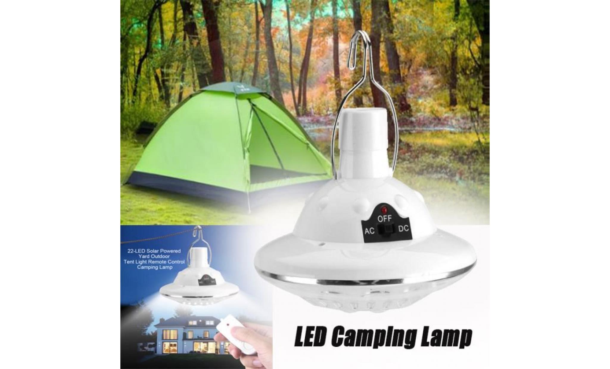 22led lampe de télécommande solaire à distance pour camping car pas cher