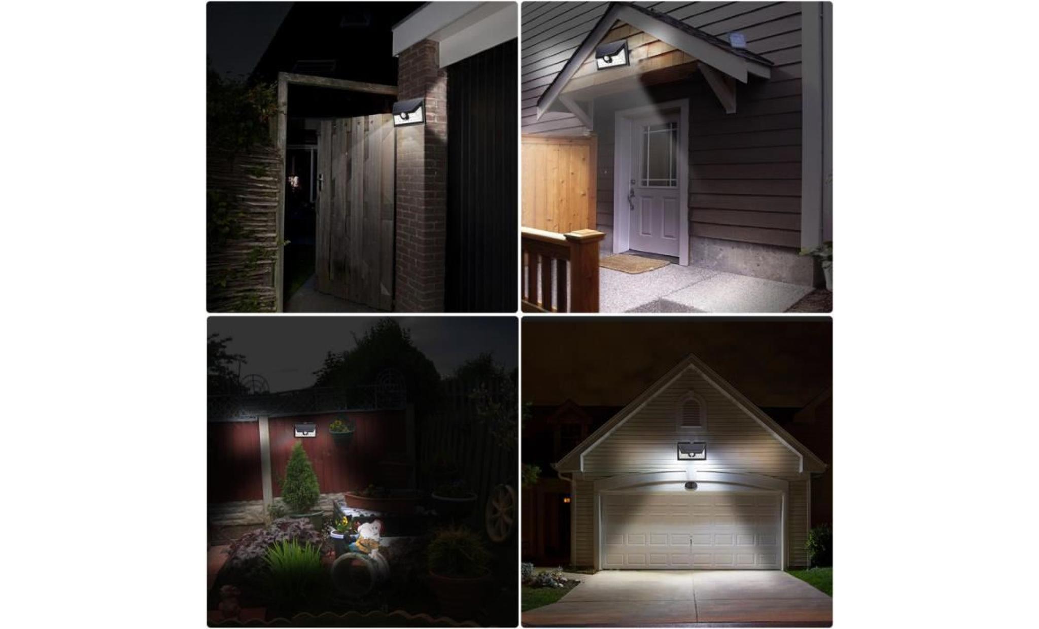 24 led lampe solaire lumière capteur de mouvement ampoule de jardin pr sécurité maison décor patio   xy fr pas cher