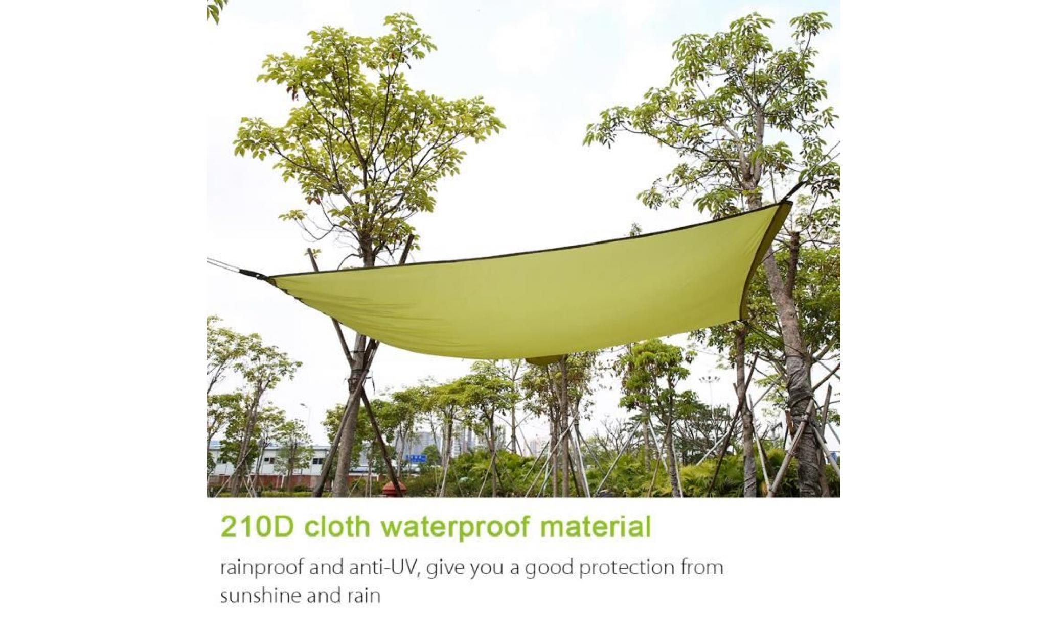 245 x 140cm soleil voile d'ombrage en oxford de bâche de tente de pluie de couverture de veste de pluie de multi fonction