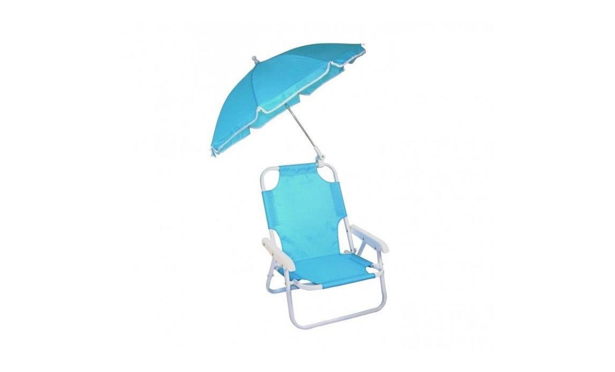 2576 chaise pliante pour les enfants avec le parasol (bleu)