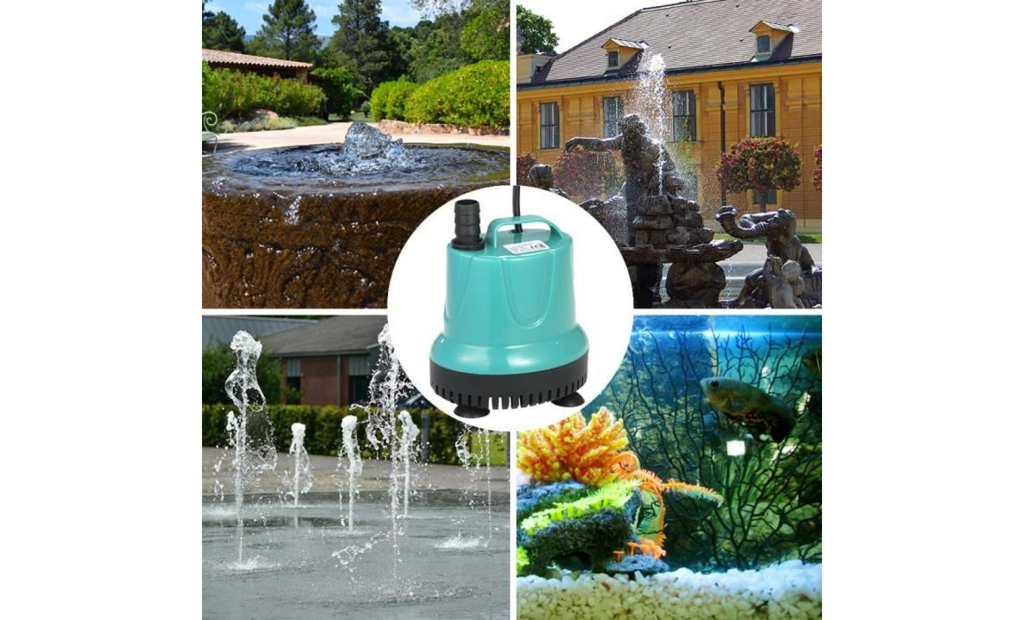 25w pompe à eau submersible mini fontaine pour poisson aquarium Étang jardin hydroponic système avec 2 buses 2000l / h pas cher