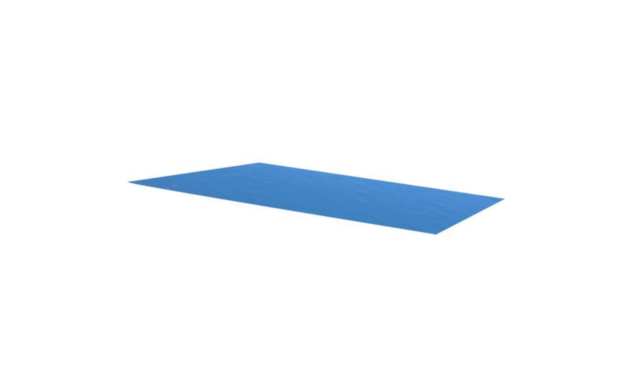 260 x 160 cm bâche couverture solaire de piscine rectangulaire bleu en pe pas cher