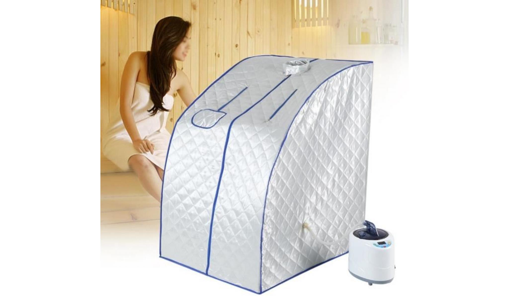 2l machine appareil sauna à vapeur portable avec tente pliable télécommande spa santé beauté intérieur 1000w       timesquare