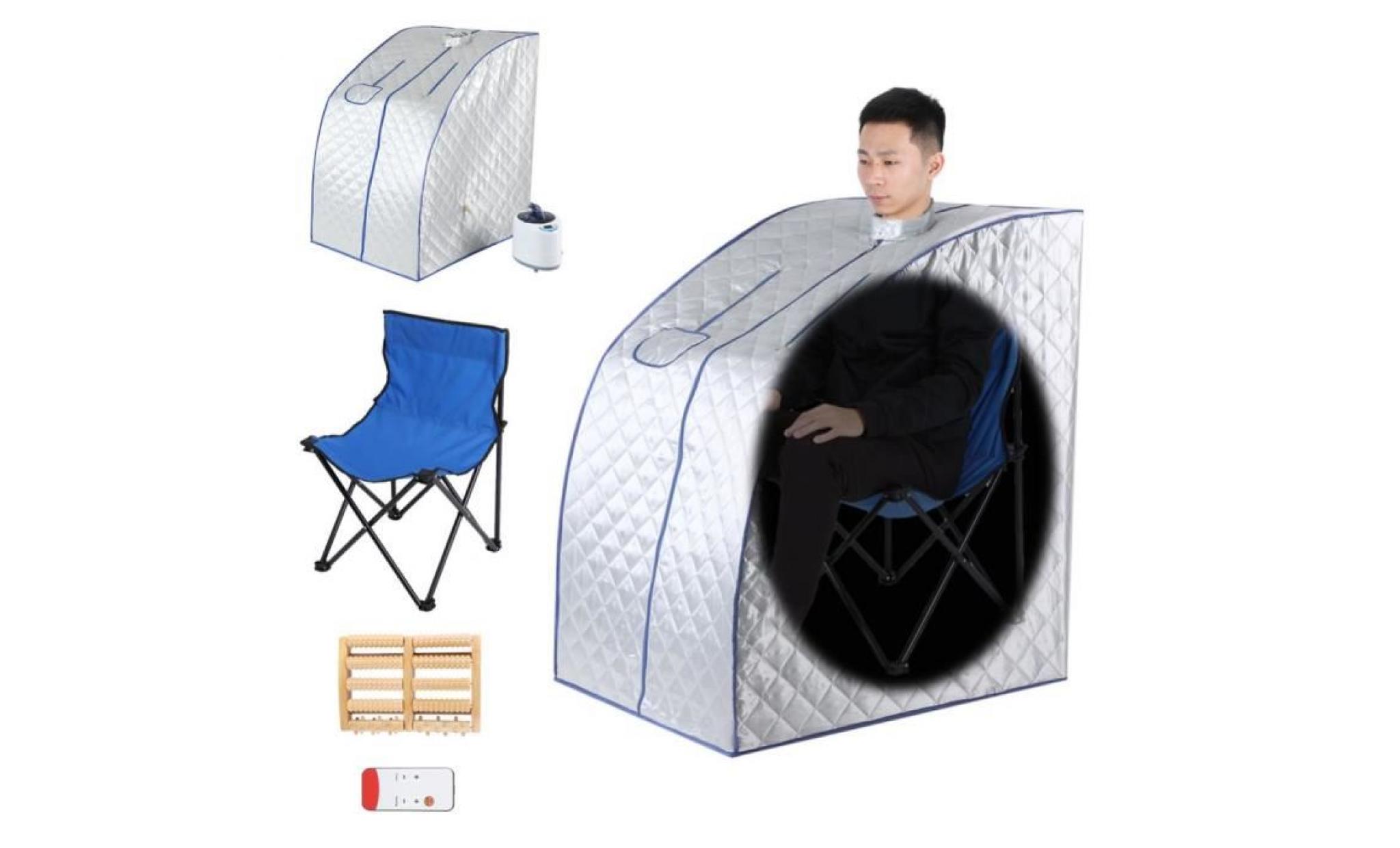 2l machine appareil sauna à vapeur portable avec tente pliable télécommande spa santé beauté intérieur 1000w       timesquare pas cher