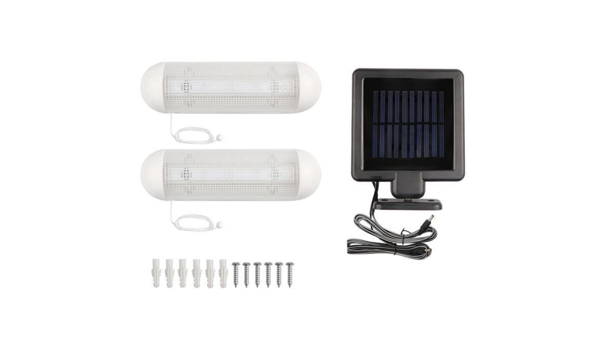 2pc 10led solar power jardin shed garage stable light rechargeable twin