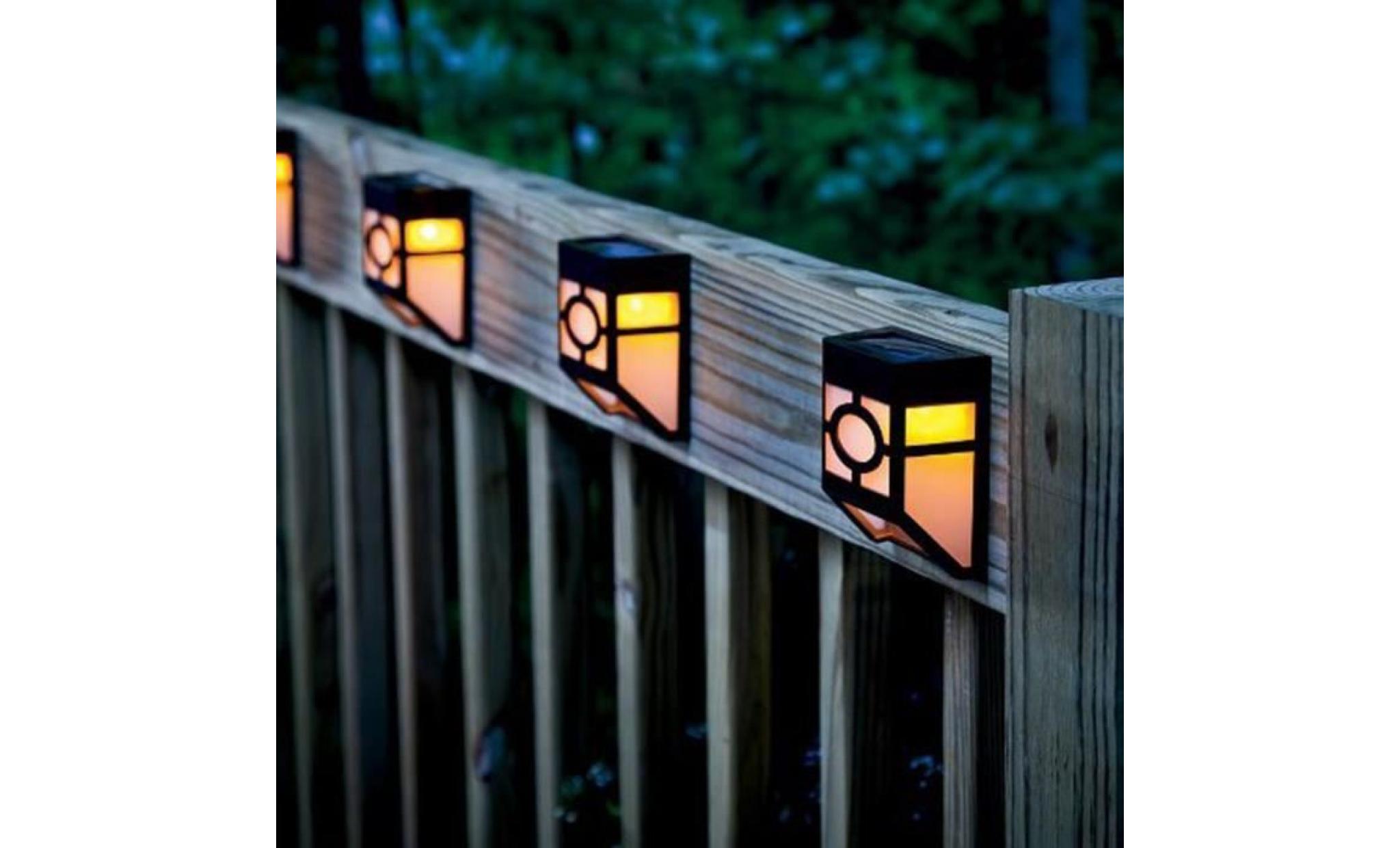 2pcs 2leds outdoor solar light outdoor street wall mount led light warm white home garden corridor décoration light