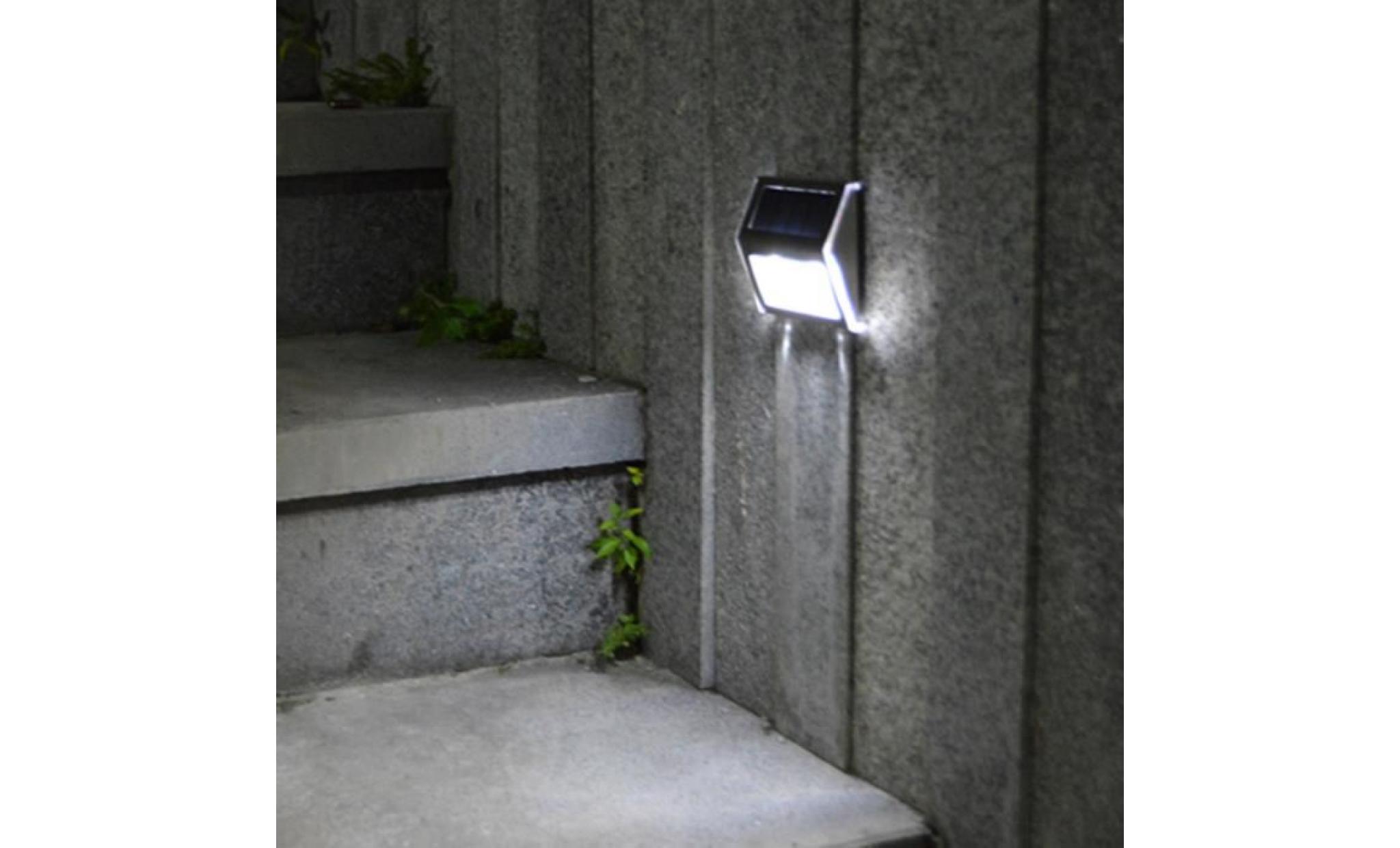 2pcs leds lumière polycristallin panneau Énergie solaire lampe étanche rechargeable pour sentier escalier jardin cour